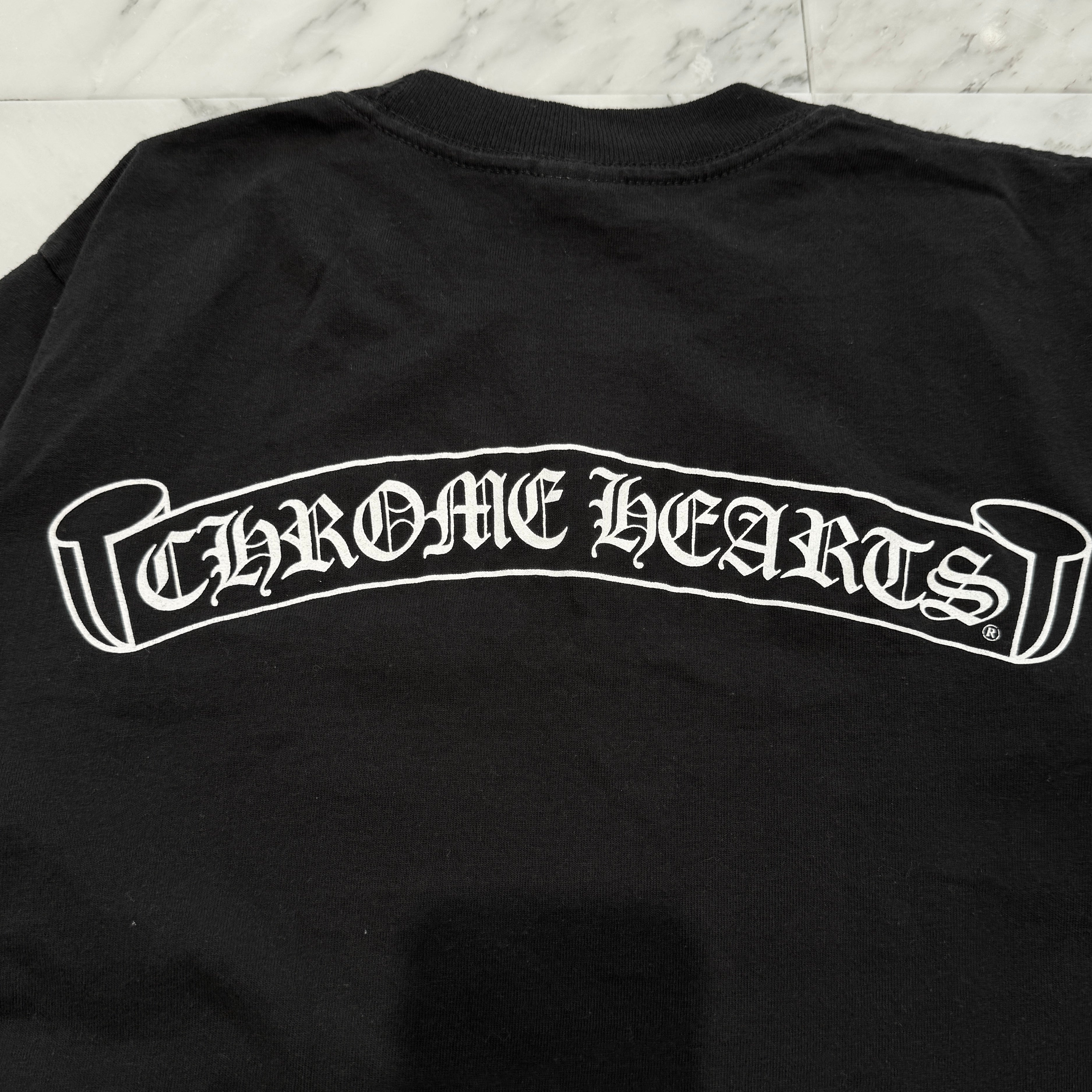 CHROME HEARTS Back Scroll Label Horseshoe Tee Size S クロムハーツ バックスクロールラベル ホースシュー Tシャツ サイズS