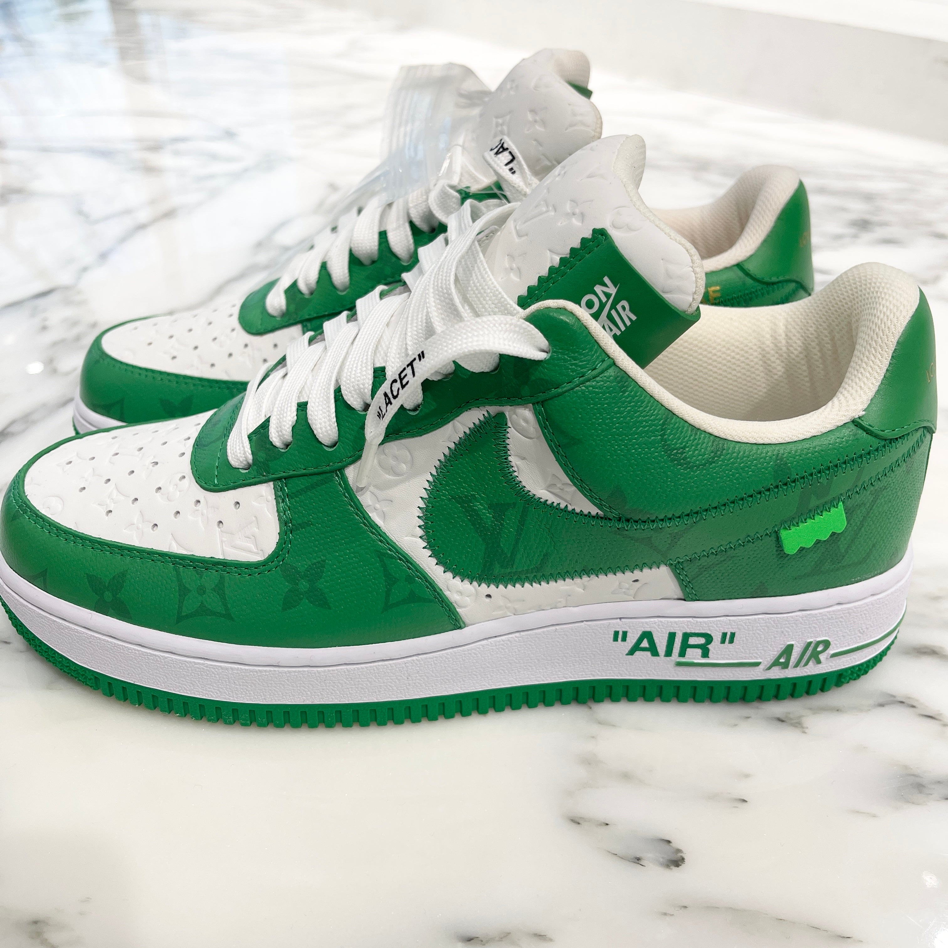 LOUIS VUITTON x NIKE 2022AW Air Force 1 Low by Virgil Abloh "White & Gym Green" Size US8 (26cm) ルイヴィトン×ナイキ エアーフォース1 ロー バイ ヴァージル・アブロー "ホワイト & ジム グリーン" サイズUS8 (26cm)