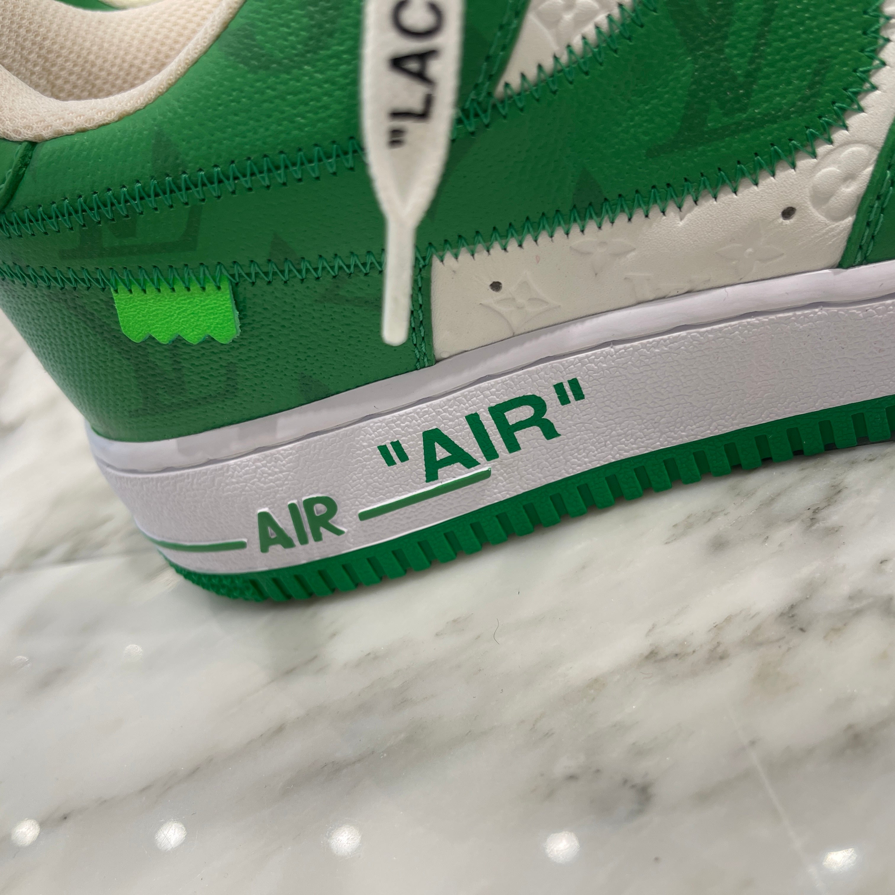 LOUIS VUITTON x NIKE 2022AW Air Force 1 Low by Virgil Abloh "White & Gym Green" Size US8 (26cm) ルイヴィトン×ナイキ エアーフォース1 ロー バイ ヴァージル・アブロー "ホワイト & ジム グリーン" サイズUS8 (26cm)