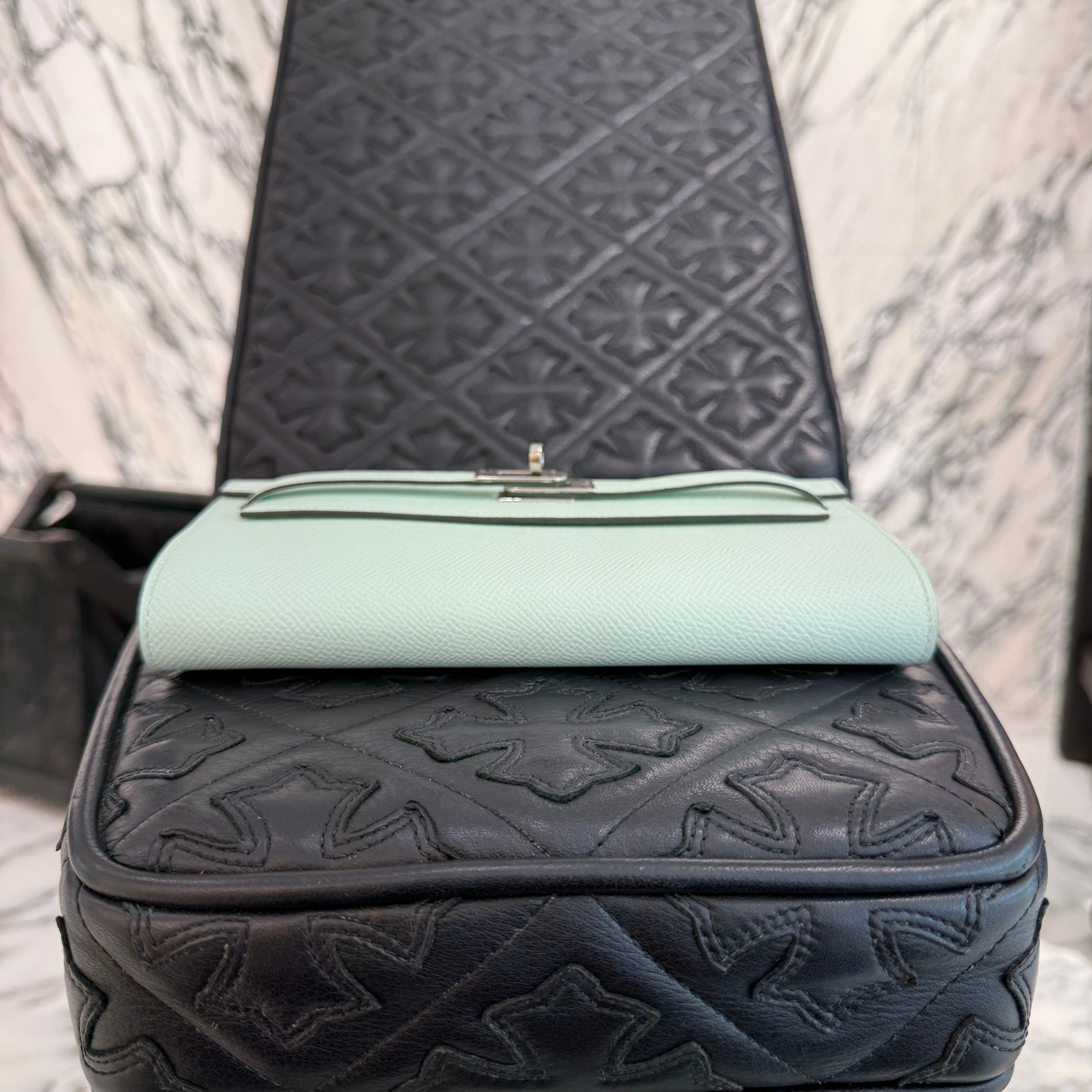 HERMES Kelly Wallet Long To Go "Vert Fizz" Leather Shoulder Bag K刻印 エルメス ケリー ウォレット ロングトゥゴー "ヴェールフィズ" レザーショルダーバッグ K刻印