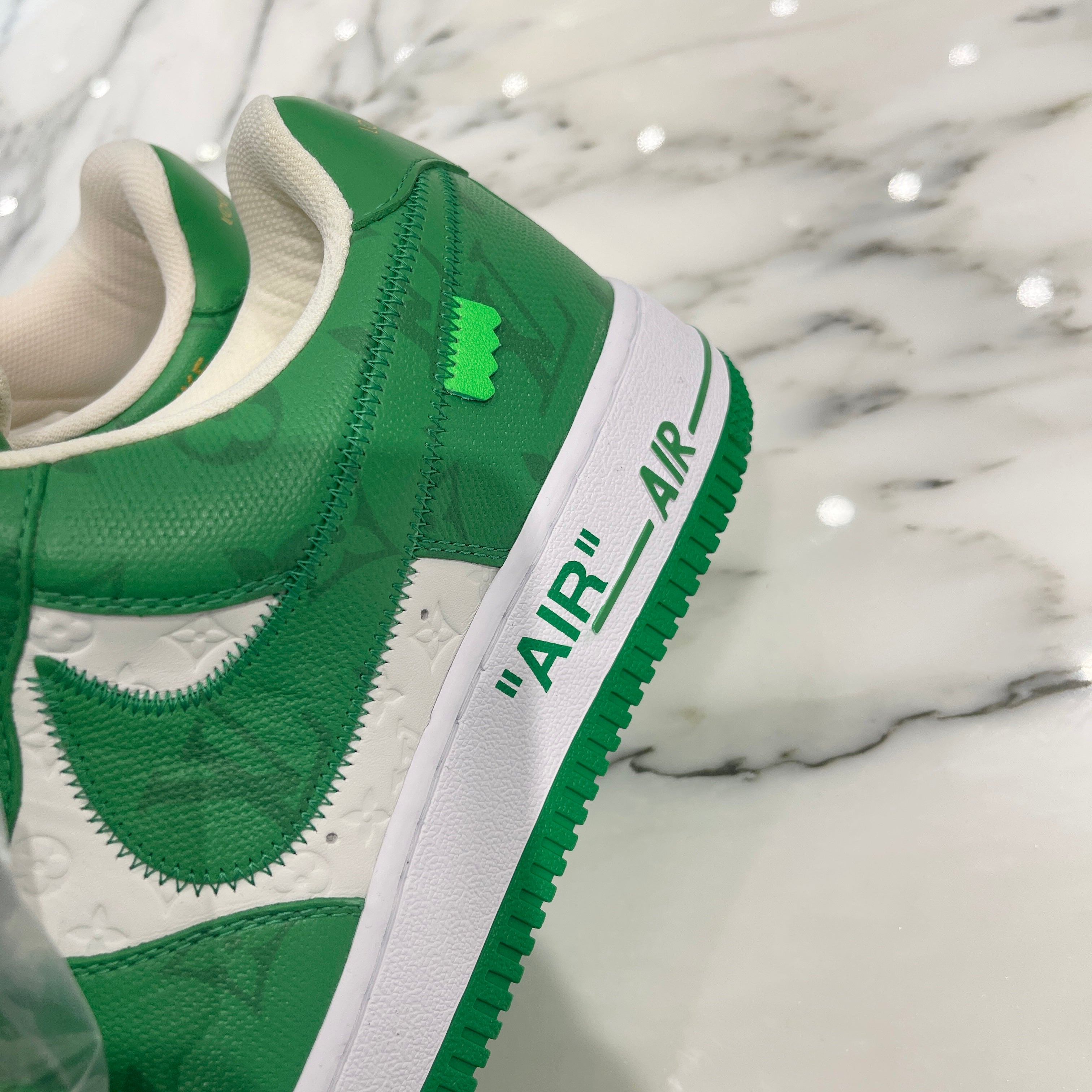 LOUIS VUITTON x NIKE 2022AW Air Force 1 Low by Virgil Abloh "White & Gym Green" Size US8 (26cm) ルイヴィトン×ナイキ エアーフォース1 ロー バイ ヴァージル・アブロー "ホワイト & ジム グリーン" サイズUS8 (26cm)