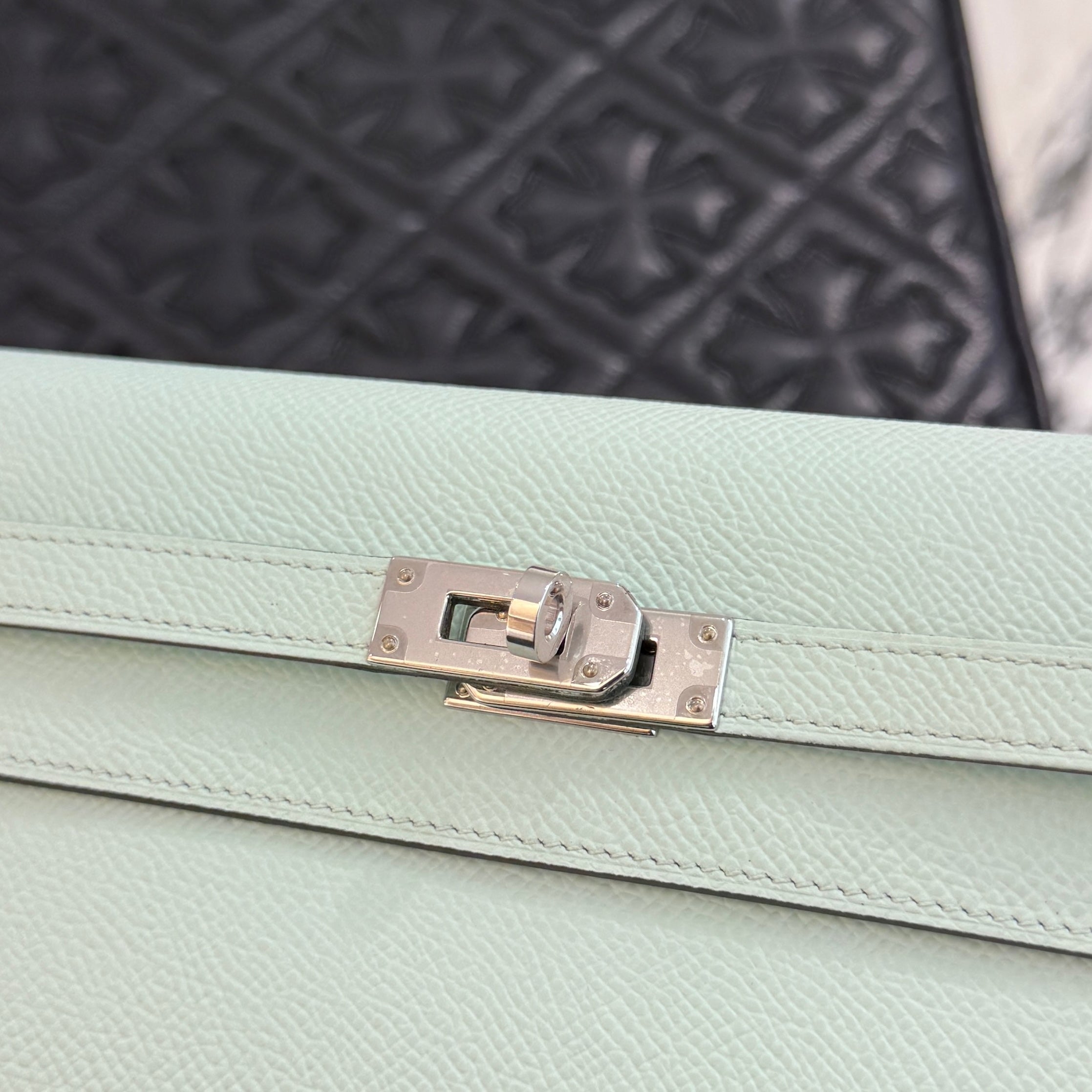 HERMES Kelly Wallet Long To Go "Vert Fizz" Leather Shoulder Bag K刻印 エルメス ケリー ウォレット ロングトゥゴー "ヴェールフィズ" レザーショルダーバッグ K刻印