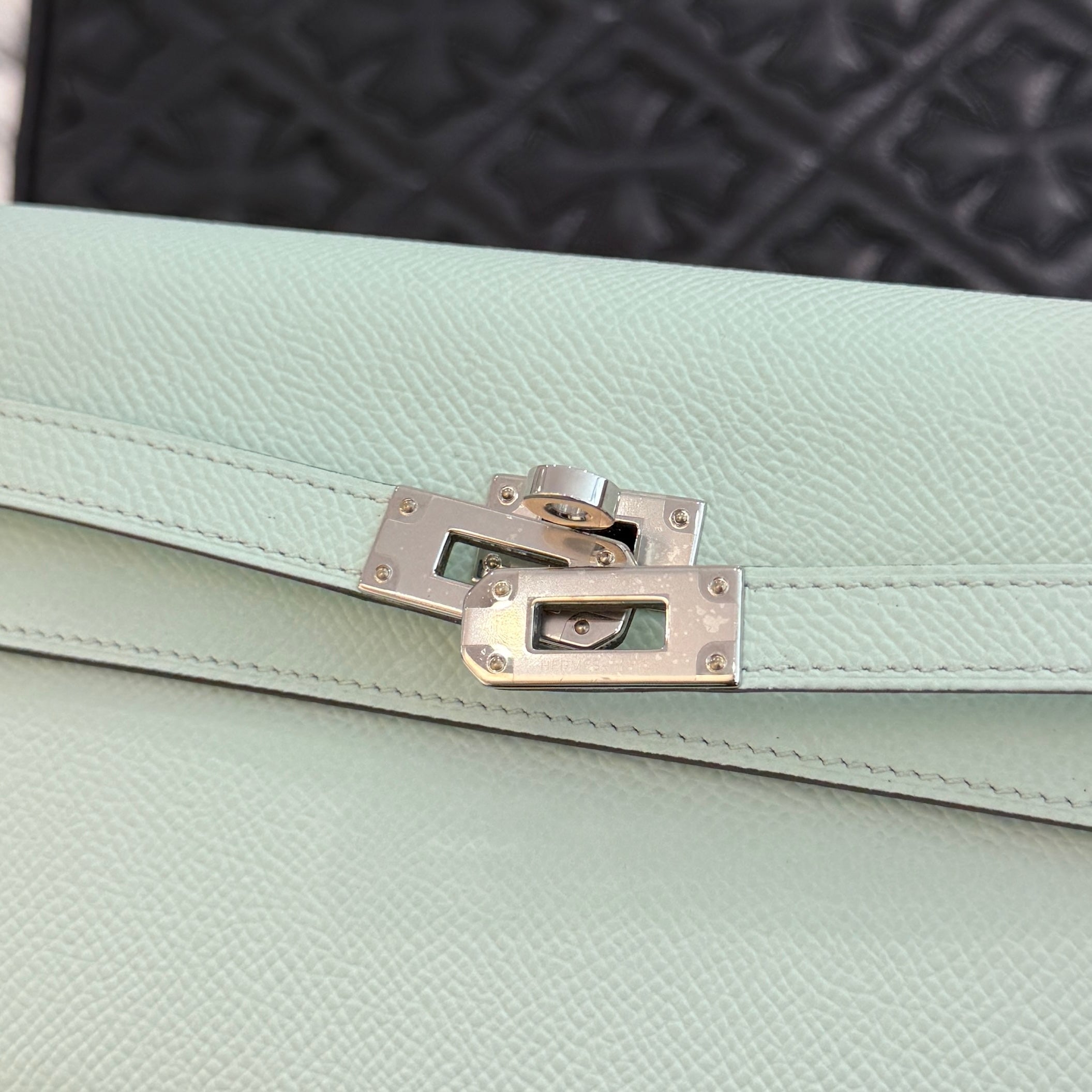 HERMES Kelly Wallet Long To Go "Vert Fizz" Leather Shoulder Bag K刻印 エルメス ケリー ウォレット ロングトゥゴー "ヴェールフィズ" レザーショルダーバッグ K刻印