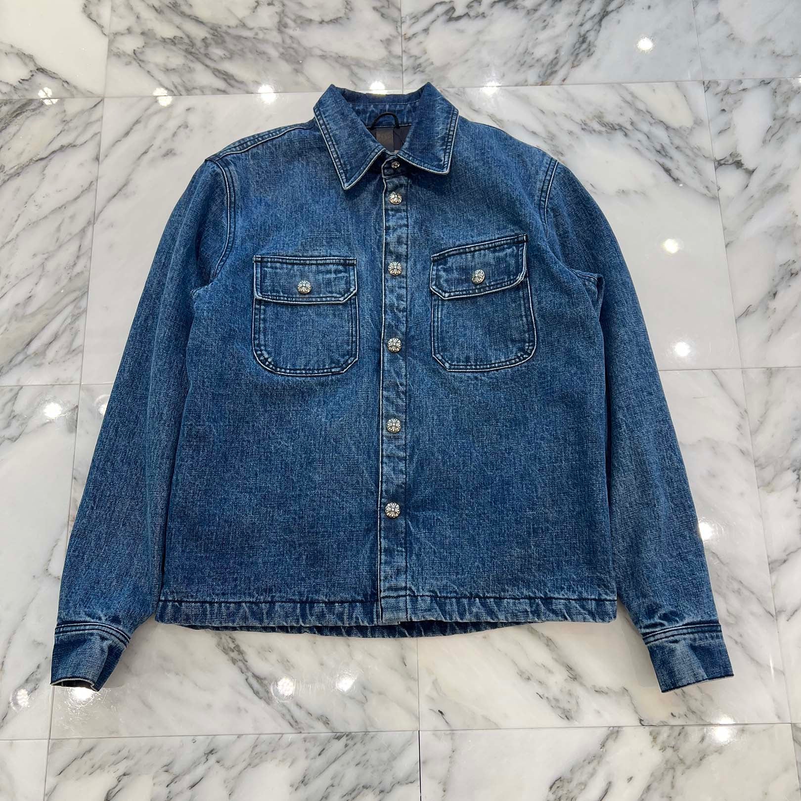 CHROME HEARTS WORK DOG DAD WASH Denim Jacket Size S クロムハーツ ワーク ドッグ ダッド ウォッシュ デニムジャケット サイズS