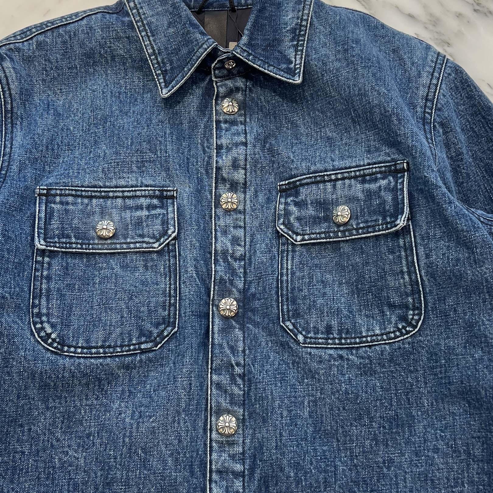 CHROME HEARTS WORK DOG DAD WASH Denim Jacket Size S クロムハーツ ワーク ドッグ ダッド ウォッシュ デニムジャケット サイズS