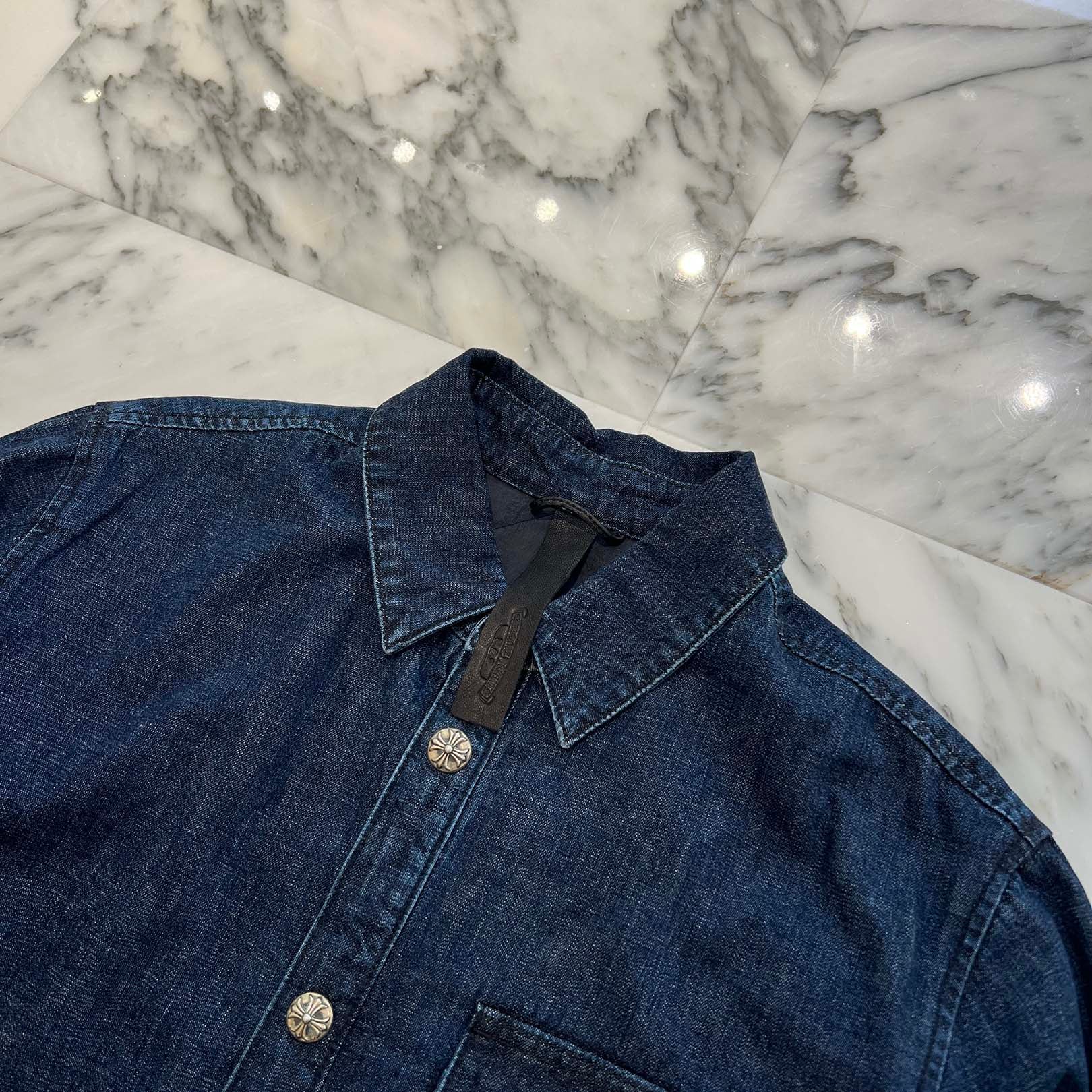 CHROME HEARTS WORK'N SHIRT GARAGE WASH DENIM JACKET Size M クロムハーツ ウォーキン シャツ ガレージ ウォッシュ デニムジャケット サイズM