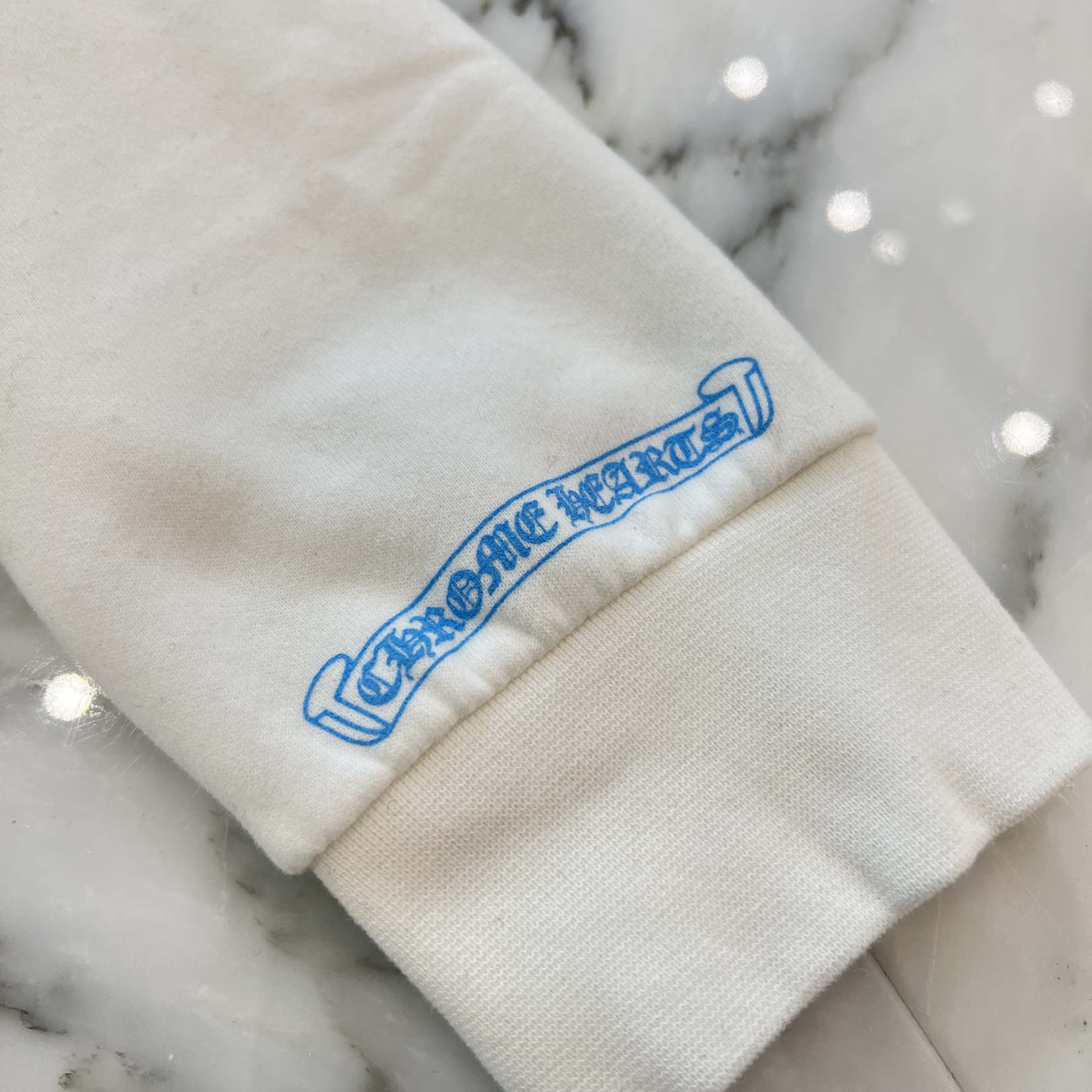 CHROME HEARTS Las Vegas Limited Fontainebleau Neck Logo Dice Print Crewneck Sweatshirt Size L クロムハーツ ラスベガス限定 ネックロゴ ダイスプリントクルーネックスウェットシャツ サイズL