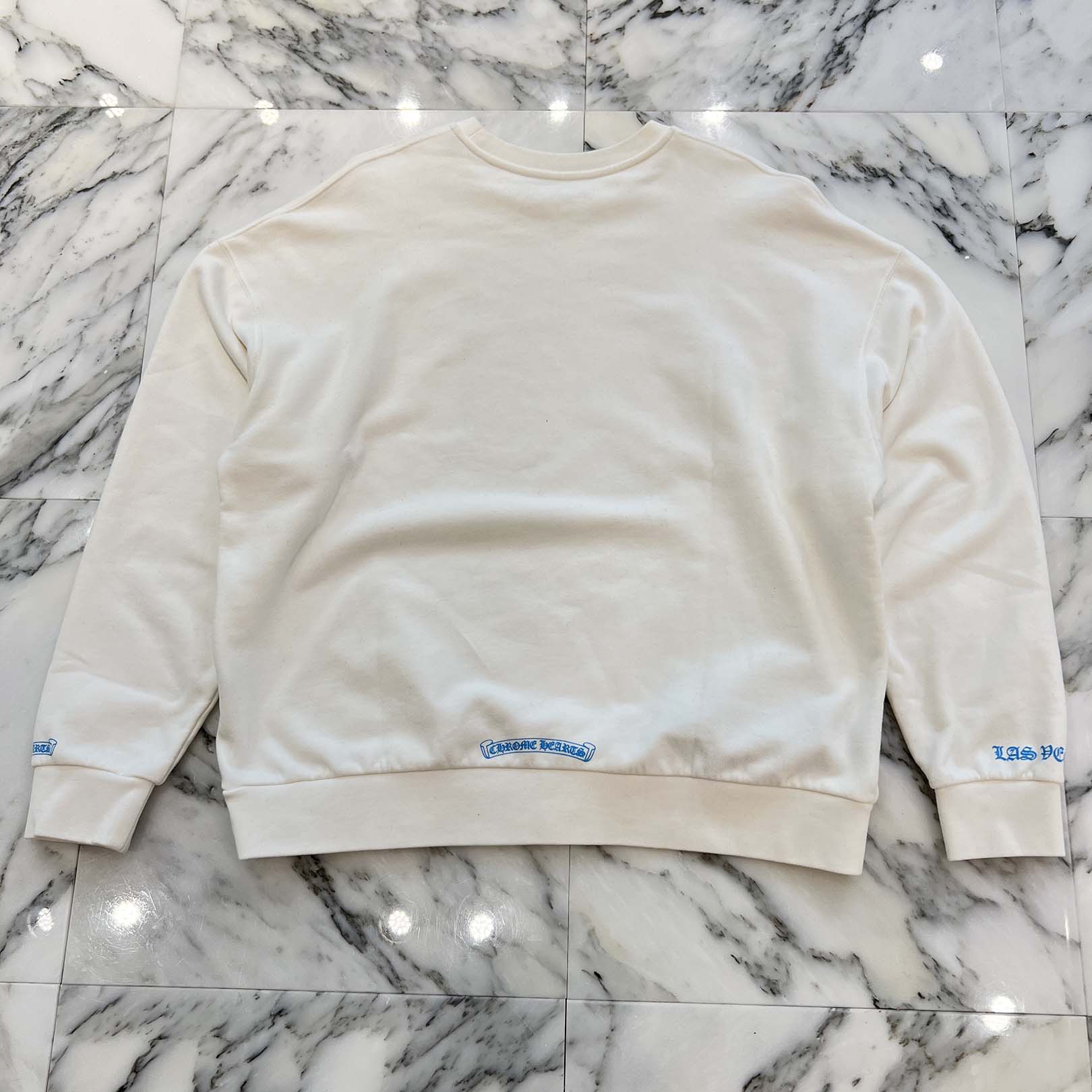 CHROME HEARTS Las Vegas Limited Fontainebleau Neck Logo Dice Print Crewneck Sweatshirt Size L クロムハーツ ラスベガス限定 ネックロゴ ダイスプリントクルーネックスウェットシャツ サイズL