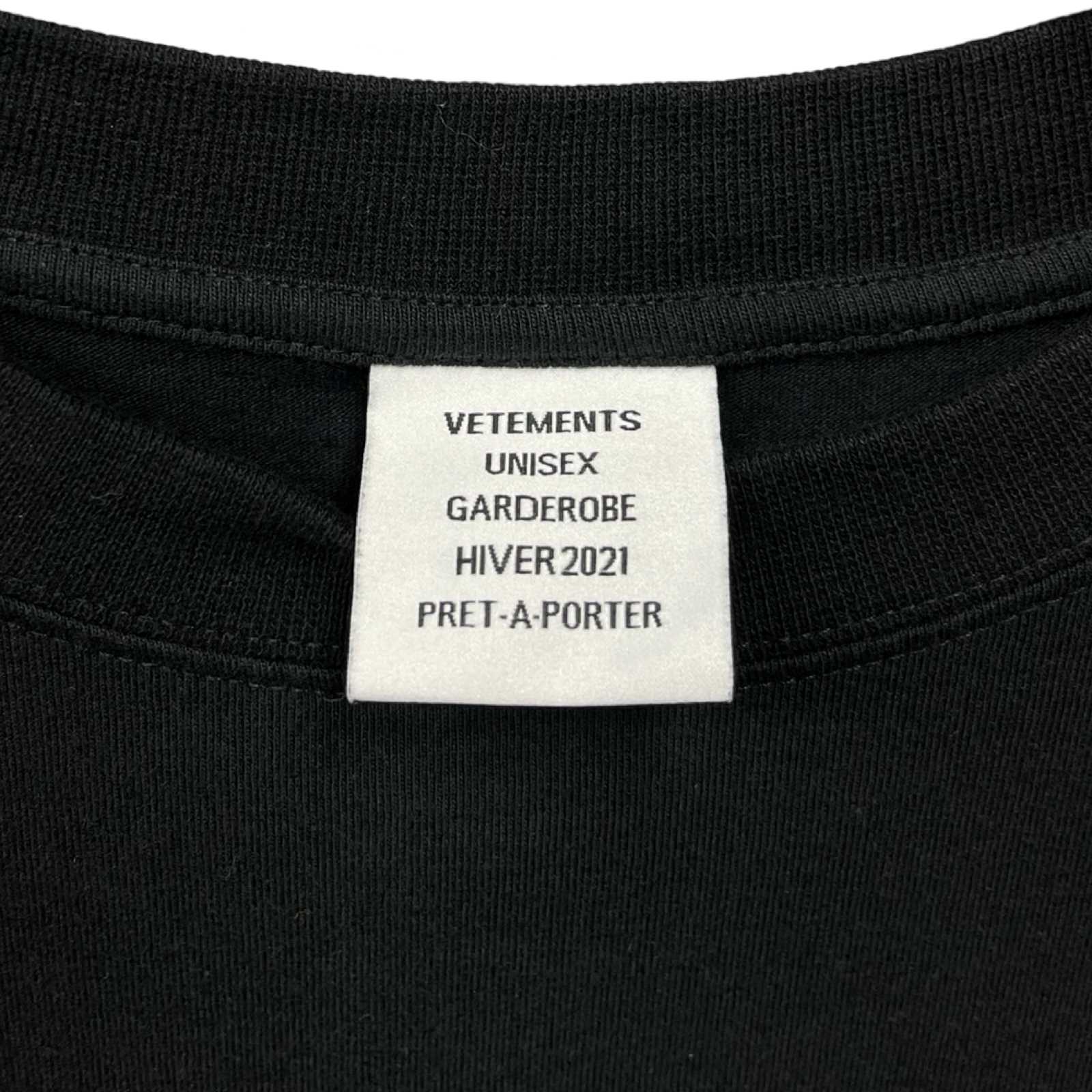 VETEMENTS 2020AW Cut Up Logo Tee UAH21TR507 Size S