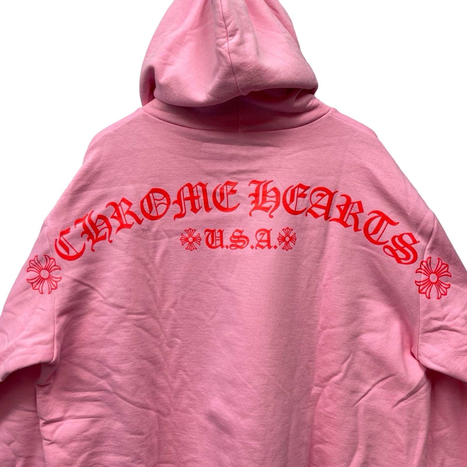 CHROME HEARTS Back Arch Logo USA Pullover Hoodie Size XL