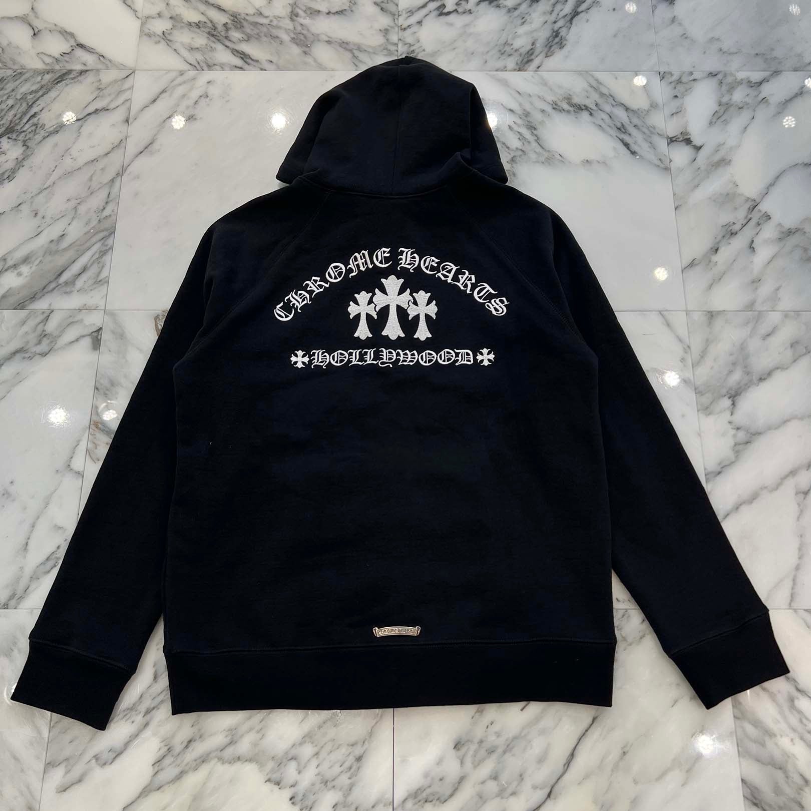 CHROME HEARTS Y NOT King Taco 3 Cemetery Cross Zip Up Hoodie Size L クロムハーツ ワイノット キングタコ 3セメタリークロス ジップアップフーディー サイズL