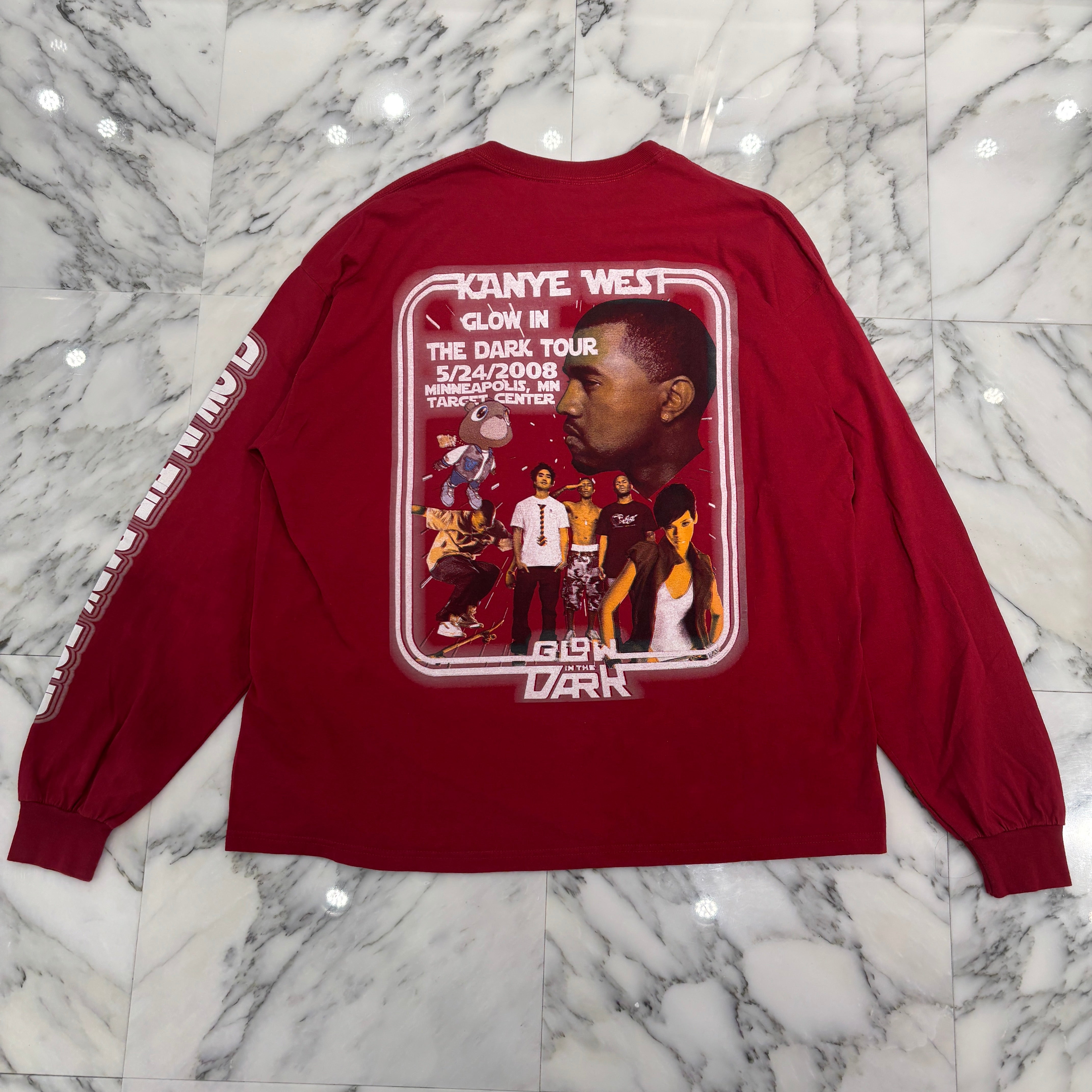 Vintage 00’s Kanye West "GLOW IN THE DARK TOUR 2008" L/S Tee Size XXL 00's カニエ・ウェスト "グローインザダークツアー2008" ロングスリーブTシャツ サイズXXL