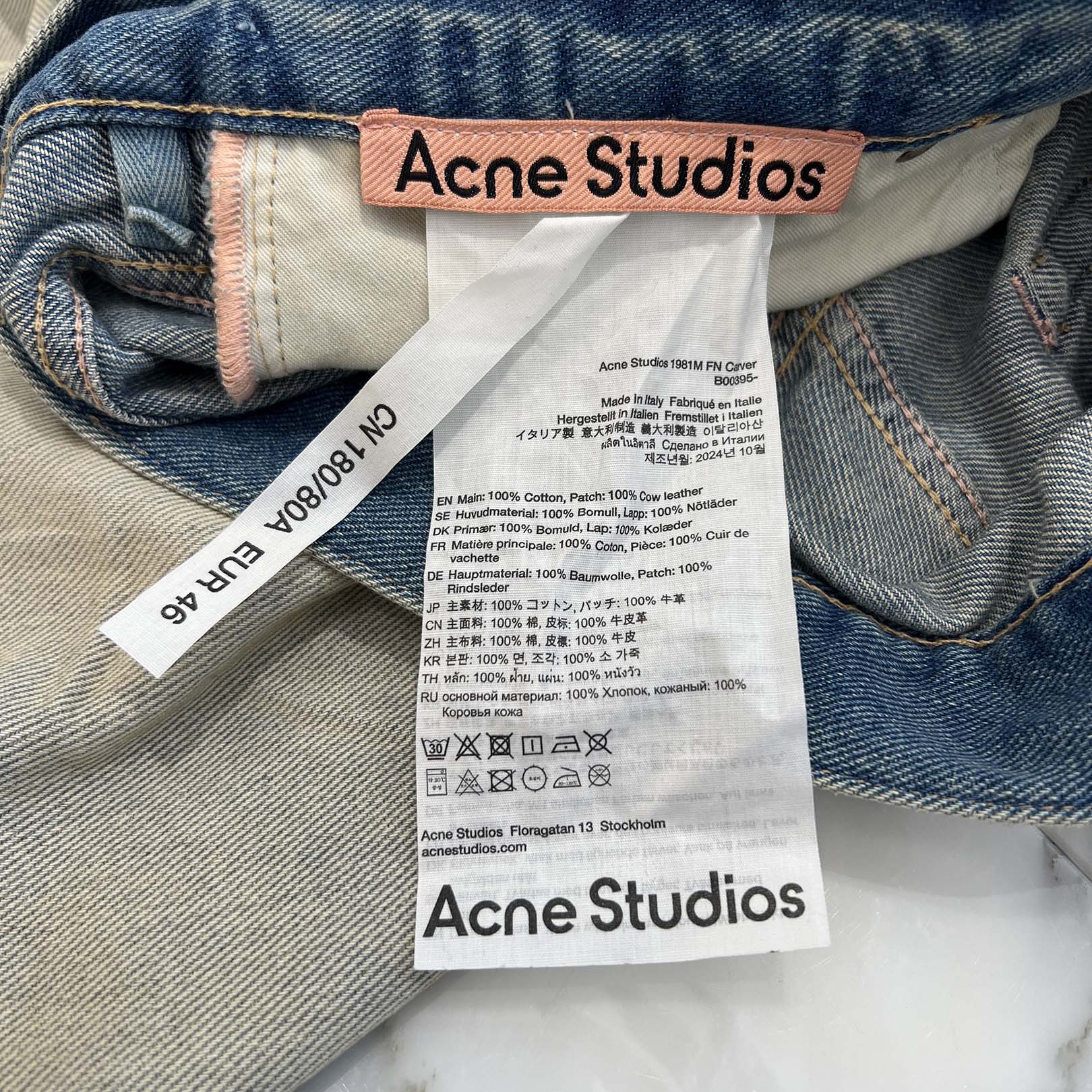 Acne Studios 2025SS 1981M Baggy Fit Jeans B00395 Size 46 アクネストゥディオス 1981M バギーフィットジーンズ サイズ46