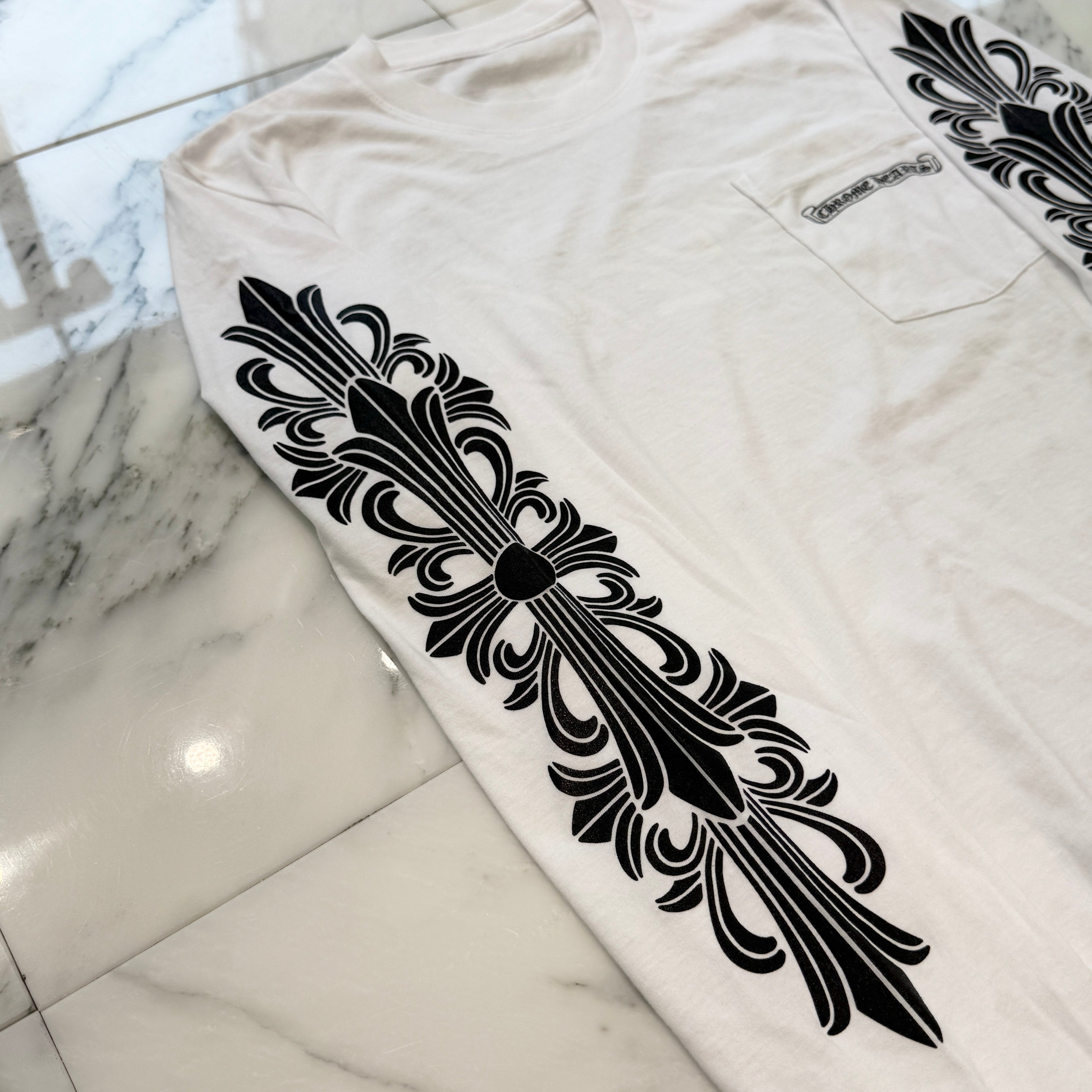 CHROME HEARTS × MATTY BOY ASPEN Limited Floral Cross Long Sleeve