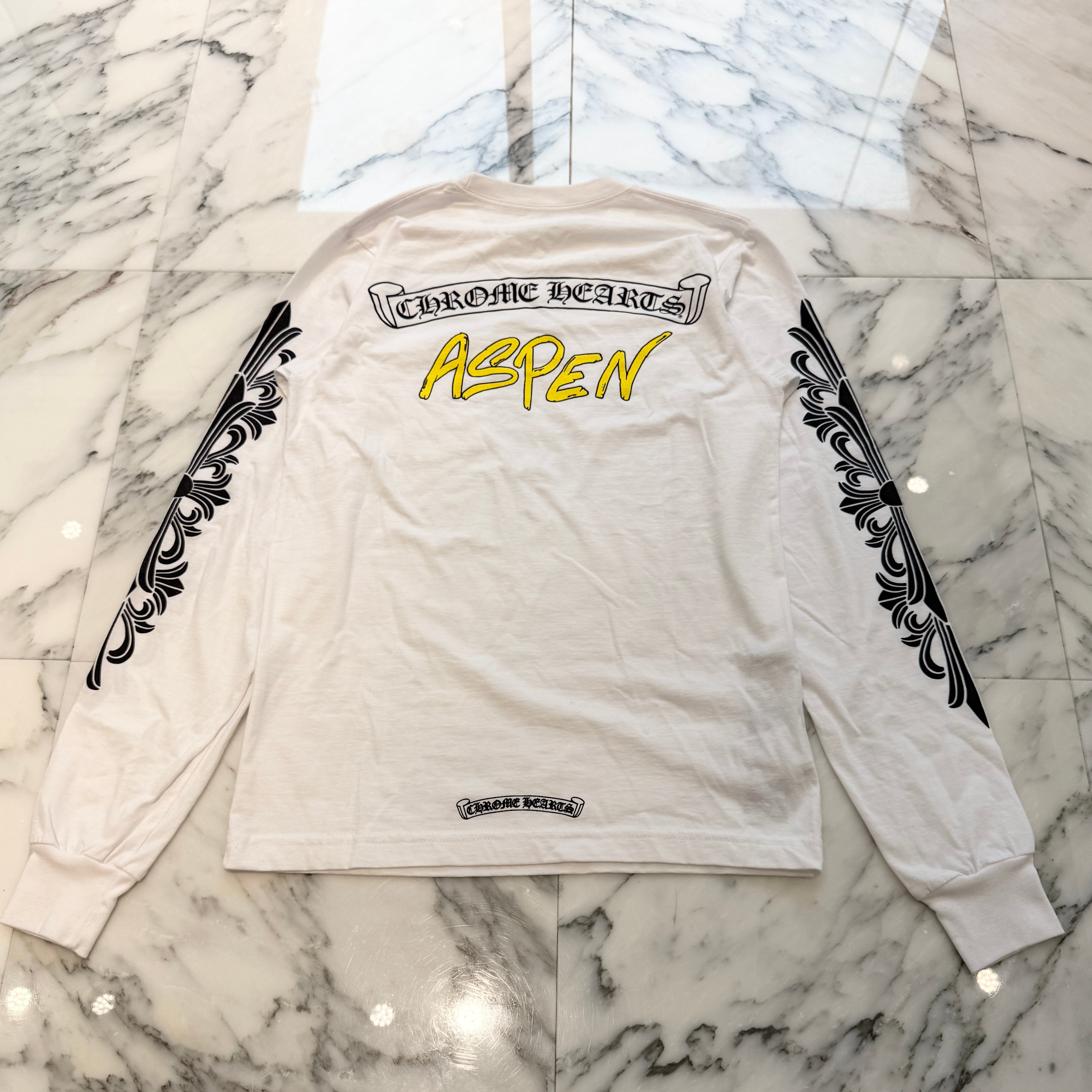 CHROME HEARTS × MATTY BOY ASPEN Limited Floral Cross Long Sleeve Tee Size S クロムハーツ × マッティボーイ アスペン限定 フローラルクロス ロングスリーブTシャツ サイズS