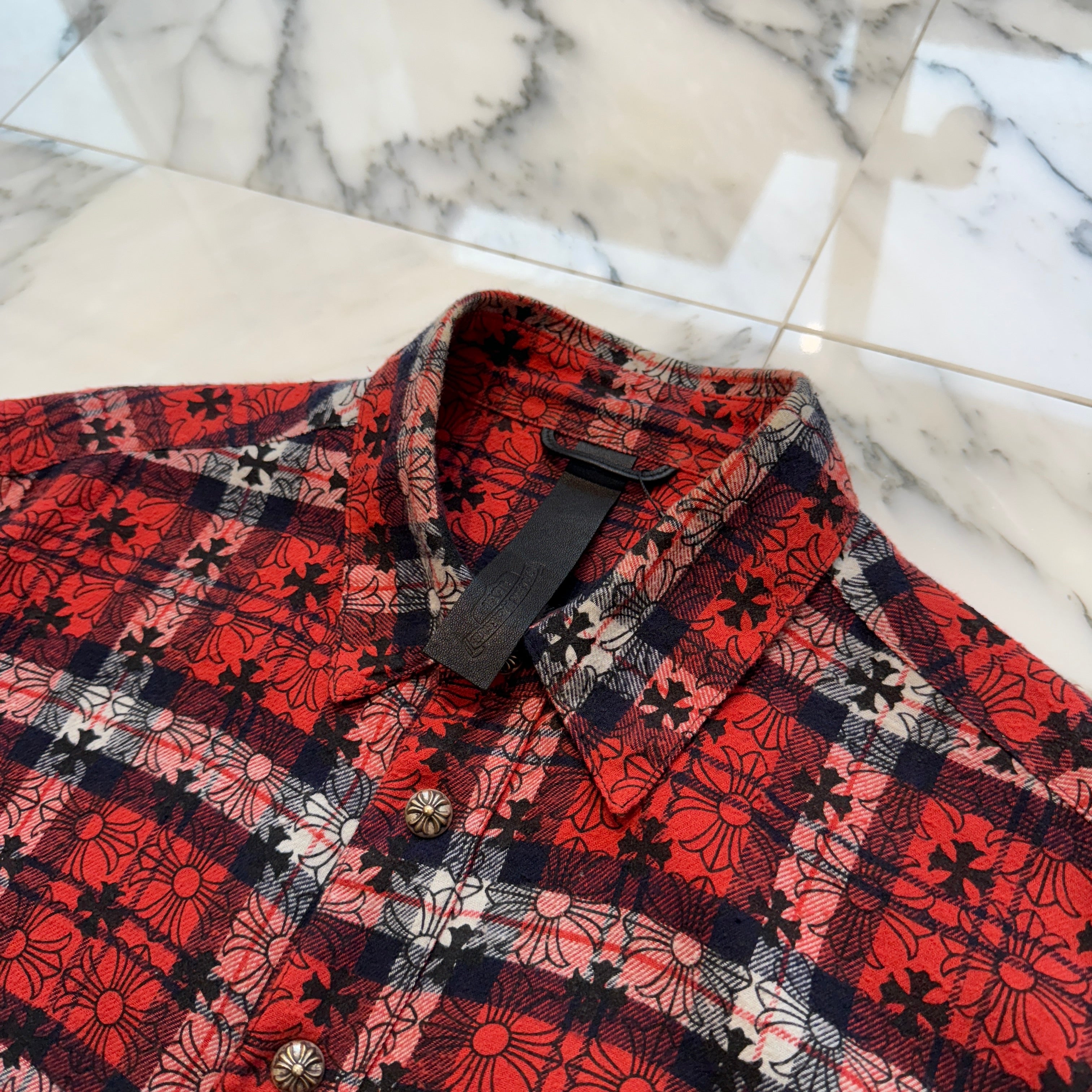 CHROME HEARTS Loose Ends Check Shirt Size M クロムハーツ ルーズエンド チェックシャツ サイズM