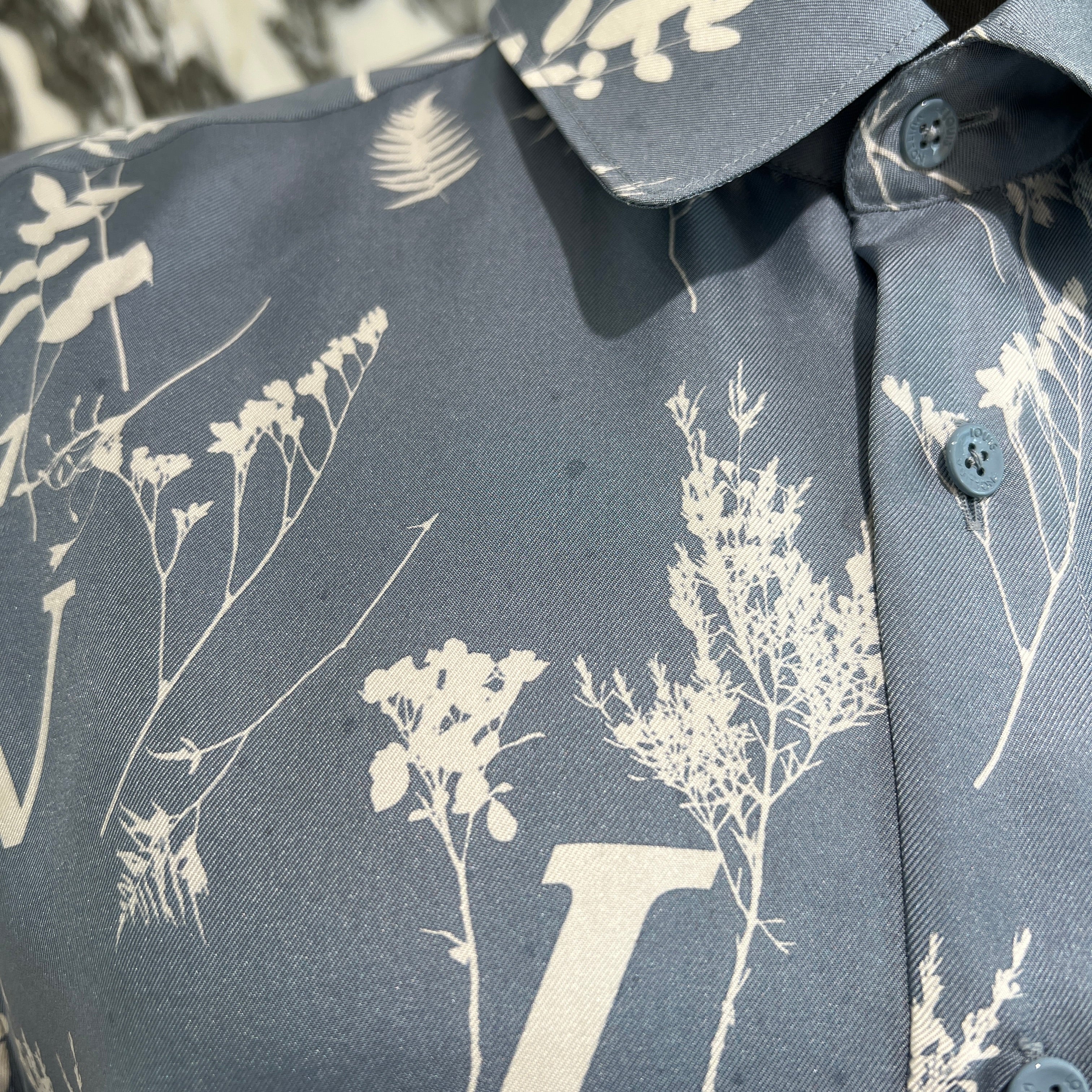 LOUIS VUITTON 2022AW LV Leaf Print Silk Shirt Size XS ルイヴィトン LV リーフプリント シルクシャツ サイズXS