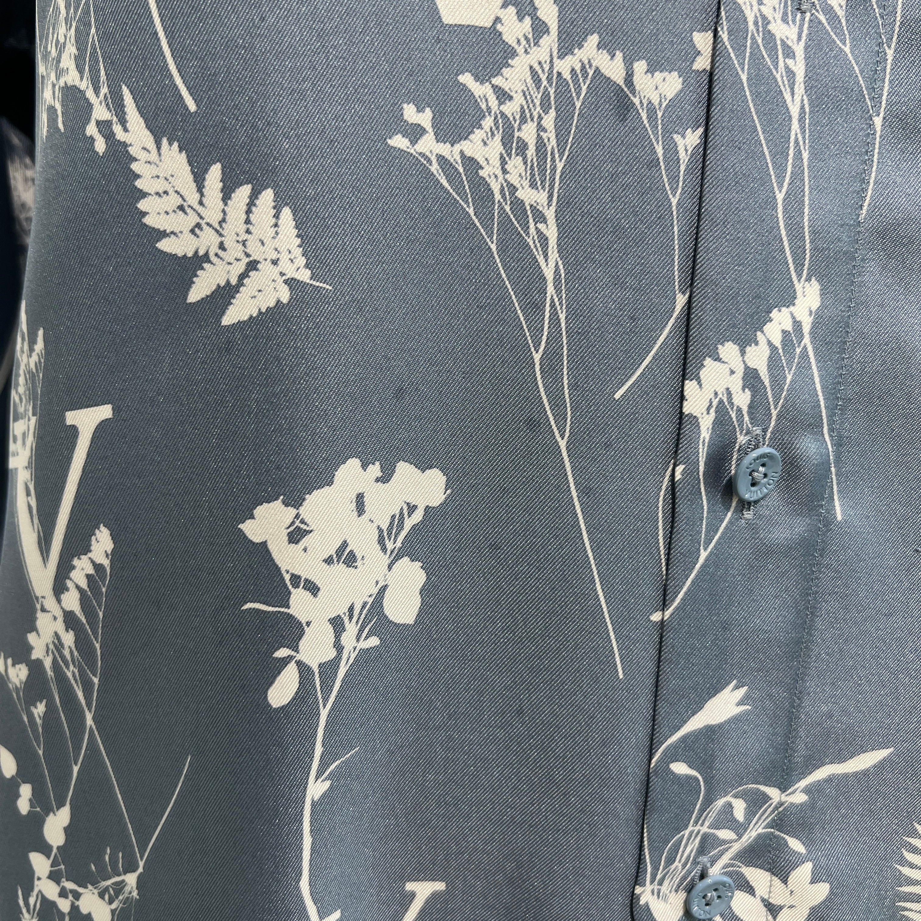 LOUIS VUITTON 2022AW LV Leaf Print Silk Shirt Size XS ルイヴィトン LV リーフプリント シルクシャツ サイズXS