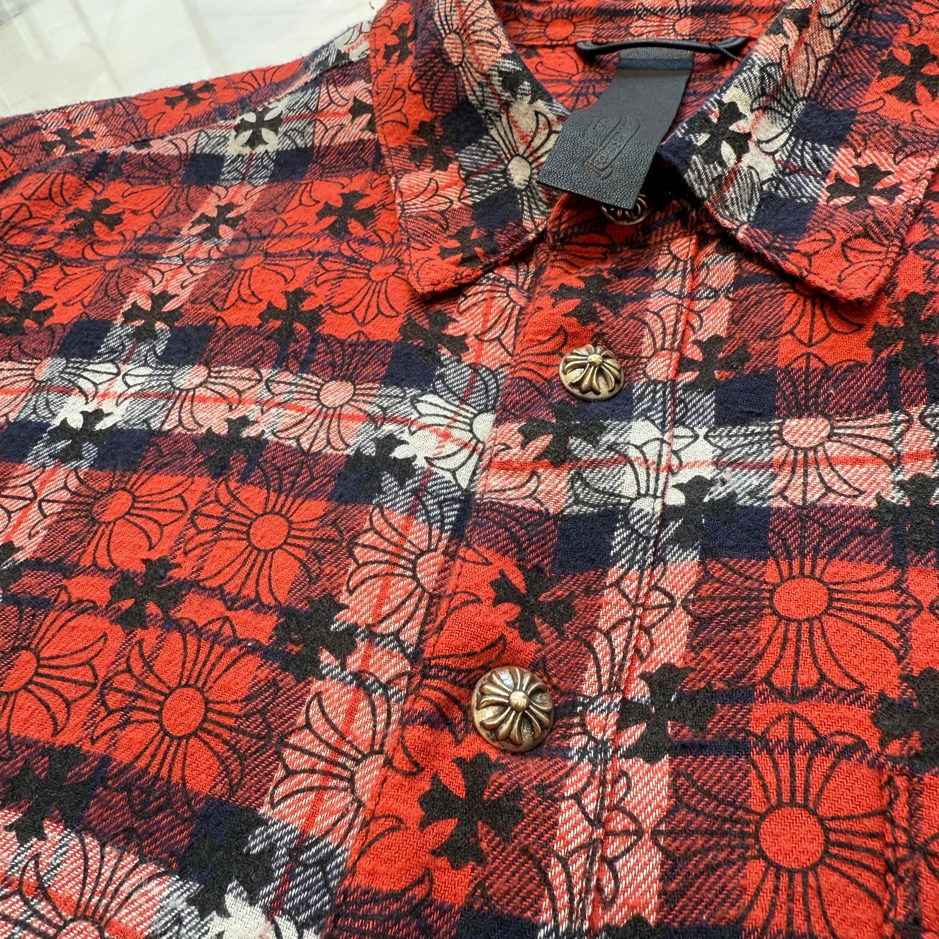 CHROME HEARTS Loose Ends Check Shirt Size M クロムハーツ ルーズエンド チェックシャツ サイズM