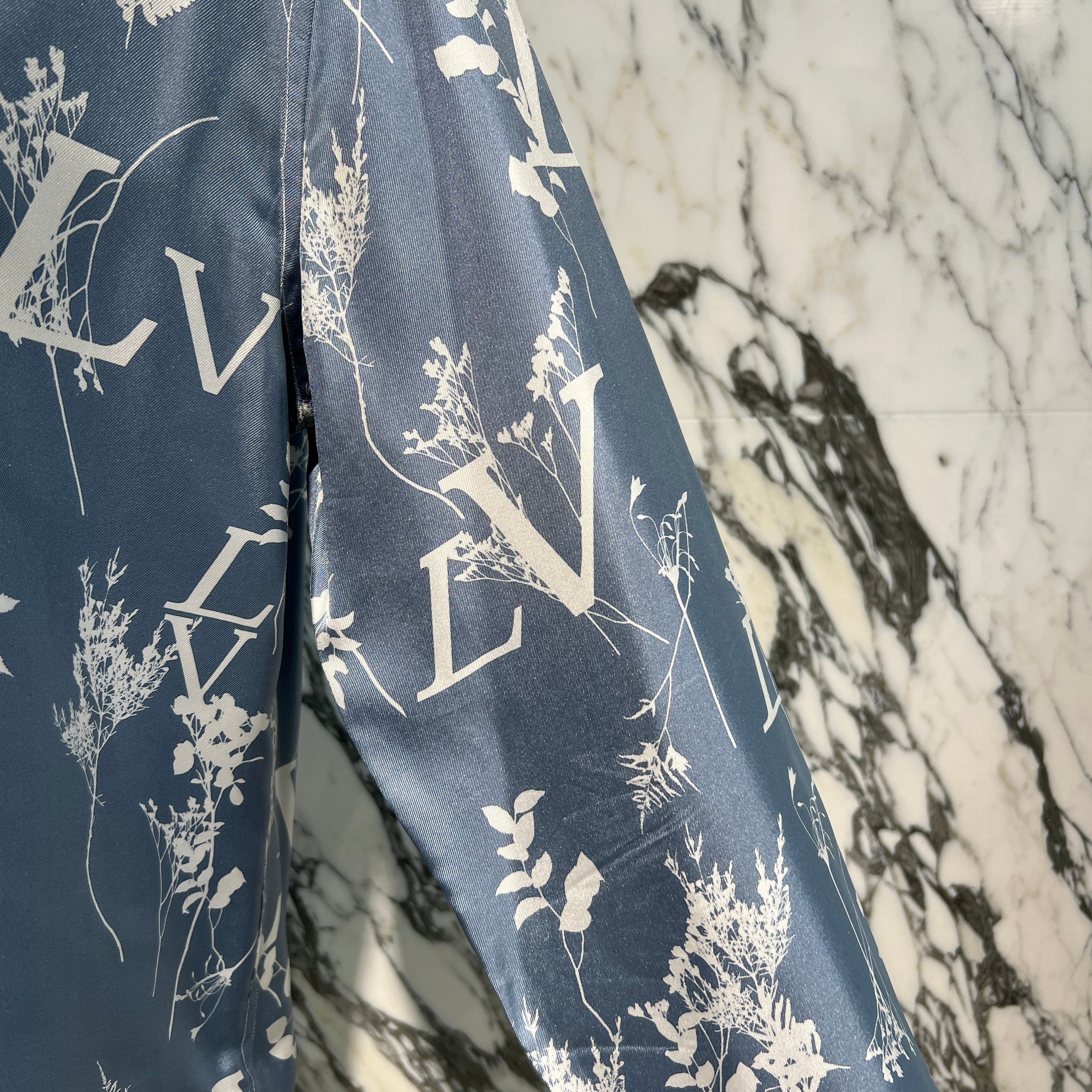 LOUIS VUITTON 2022AW LV Leaf Print Silk Shirt Size XS ルイヴィトン LV リーフプリント シルクシャツ サイズXS