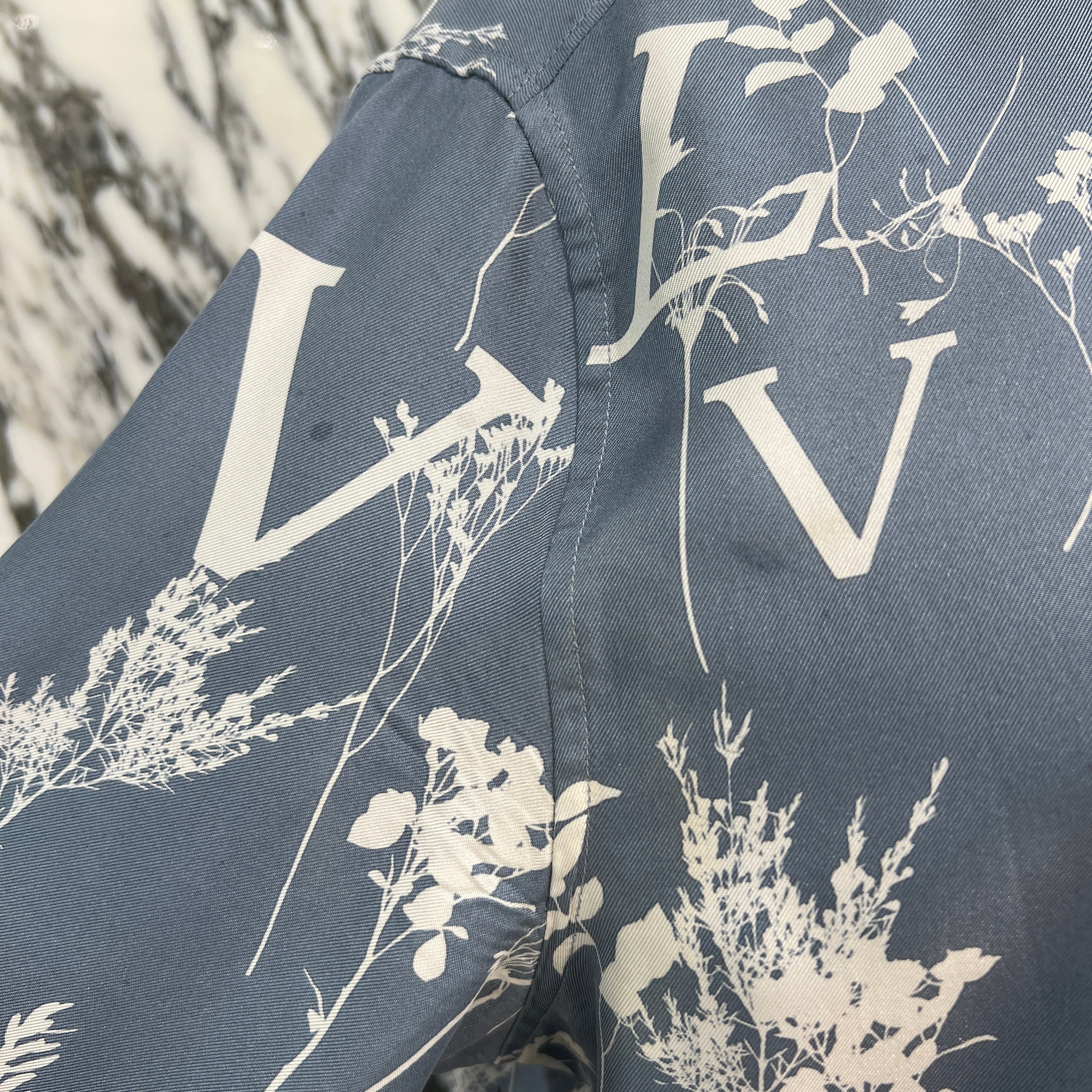 LOUIS VUITTON 2022AW LV Leaf Print Silk Shirt Size XS ルイヴィトン LV リーフプリント シルクシャツ サイズXS