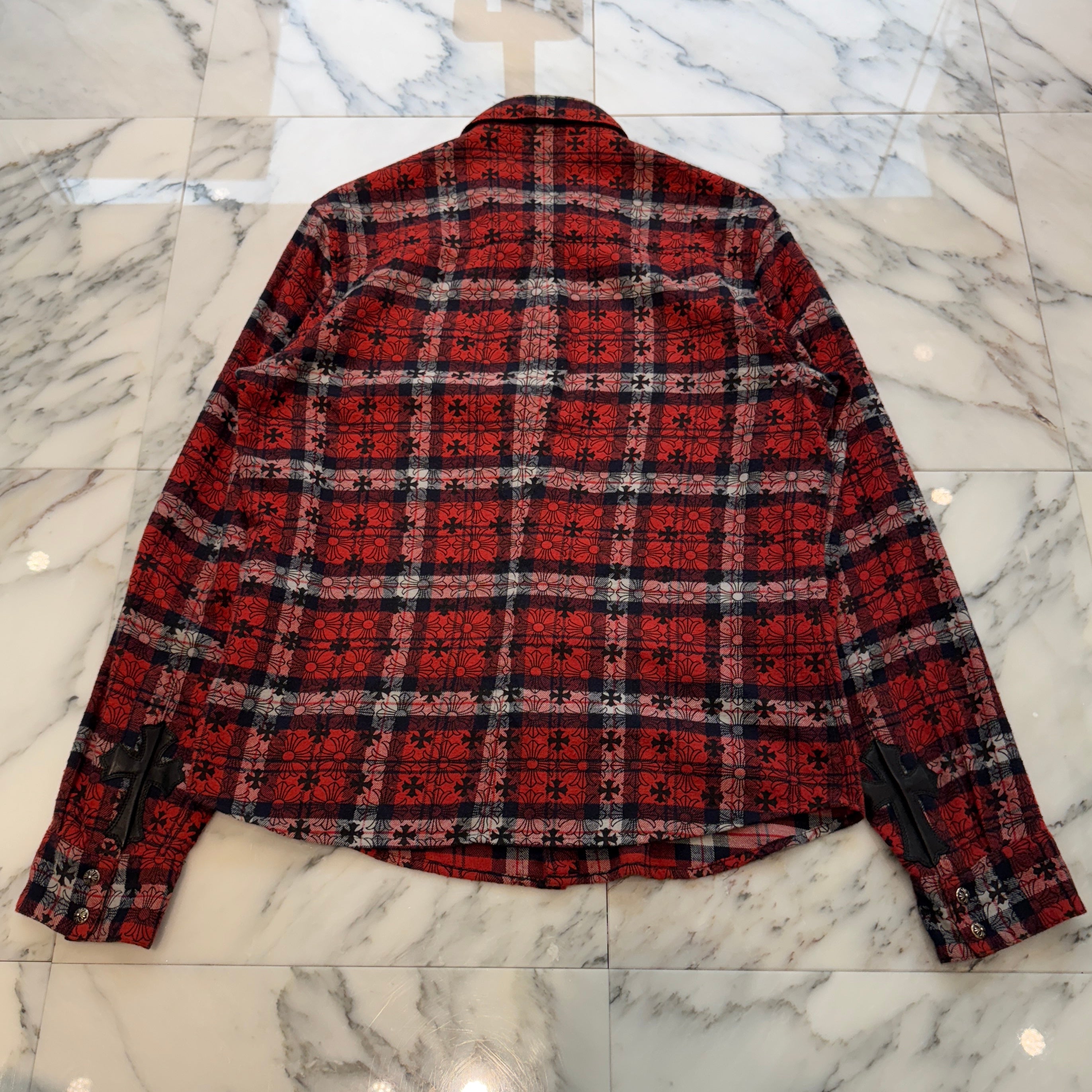 CHROME HEARTS Loose Ends Check Shirt Size M クロムハーツ ルーズエンド チェックシャツ サイズM