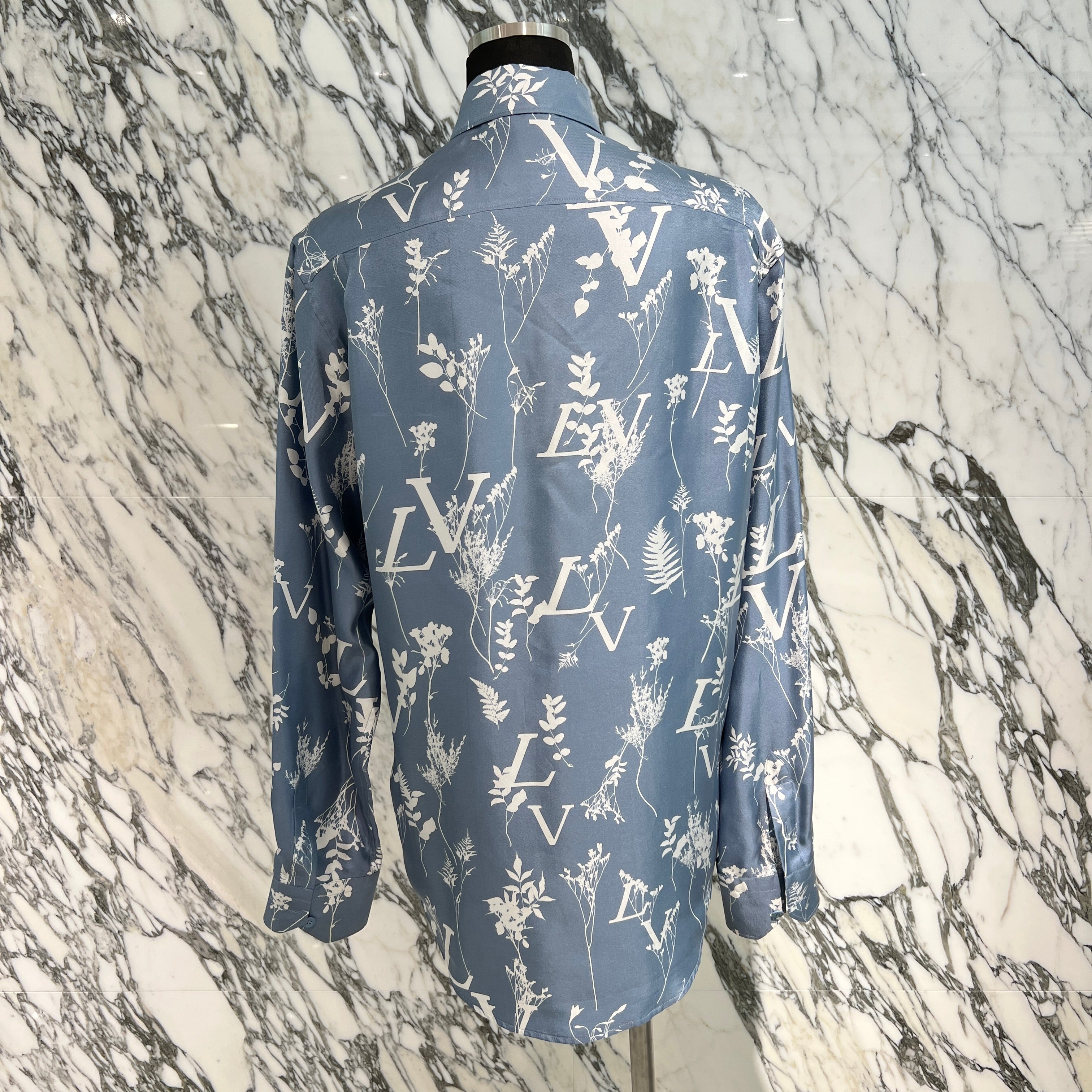 LOUIS VUITTON 2022AW LV Leaf Print Silk Shirt Size XS ルイヴィトン LV リーフプリント シルクシャツ サイズXS