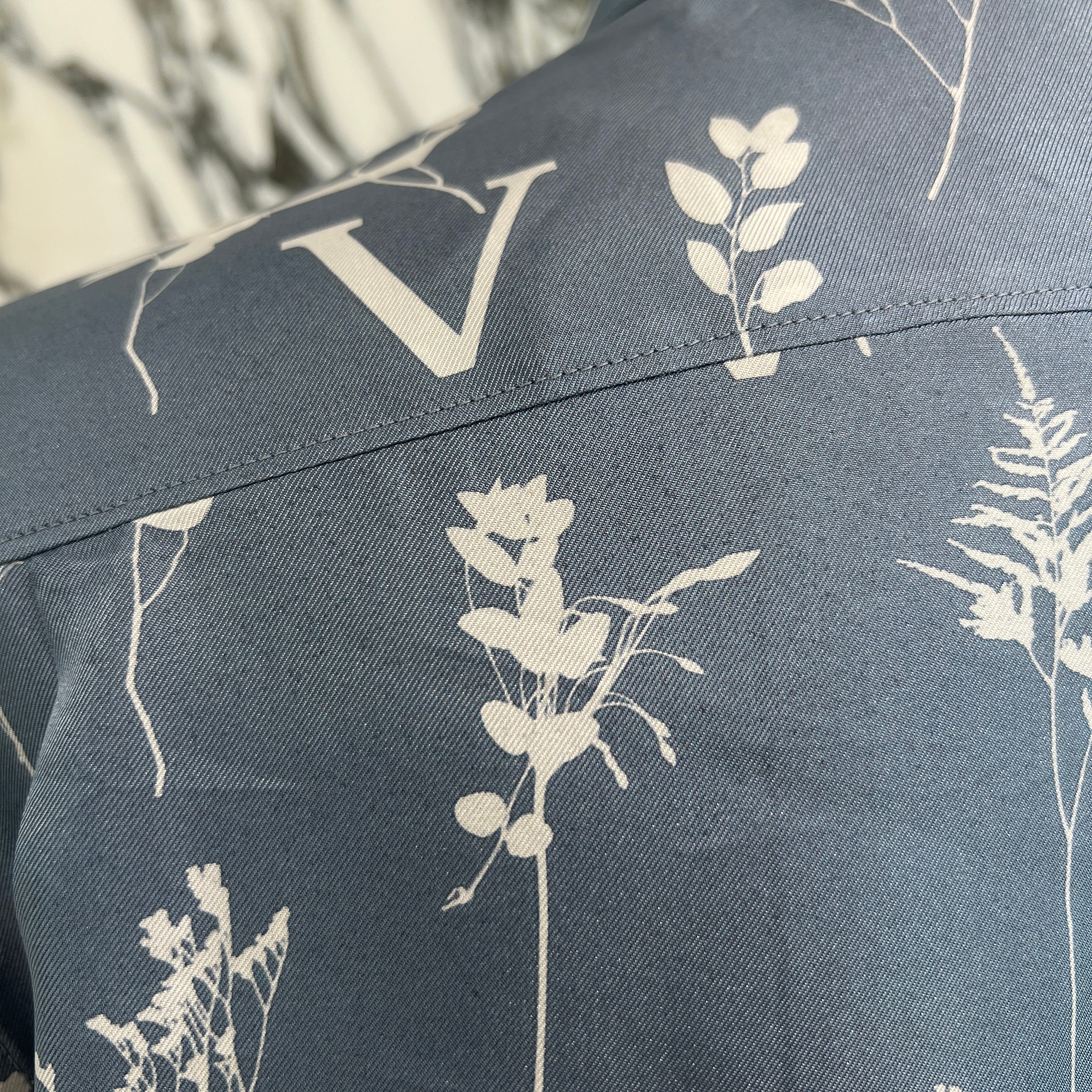 LOUIS VUITTON 2022AW LV Leaf Print Silk Shirt Size XS ルイヴィトン LV リーフプリント シルクシャツ サイズXS