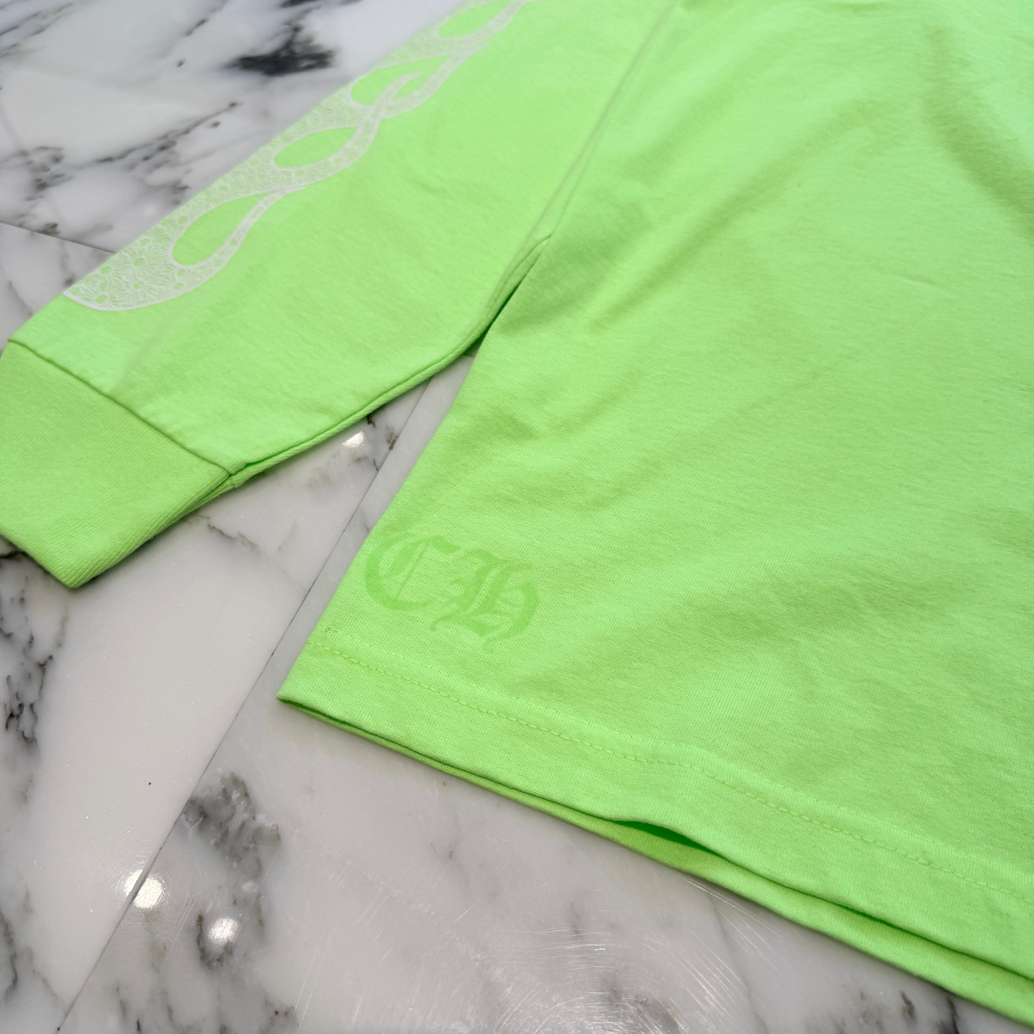 CHROME HEARTS Vertical Logo Flame Plus Pocket Long Sleeve Tee Size XL クロムハーツ ヴァーティカルロゴ フレームプラスポケットロングスリーブ Tシャツ サイズXL