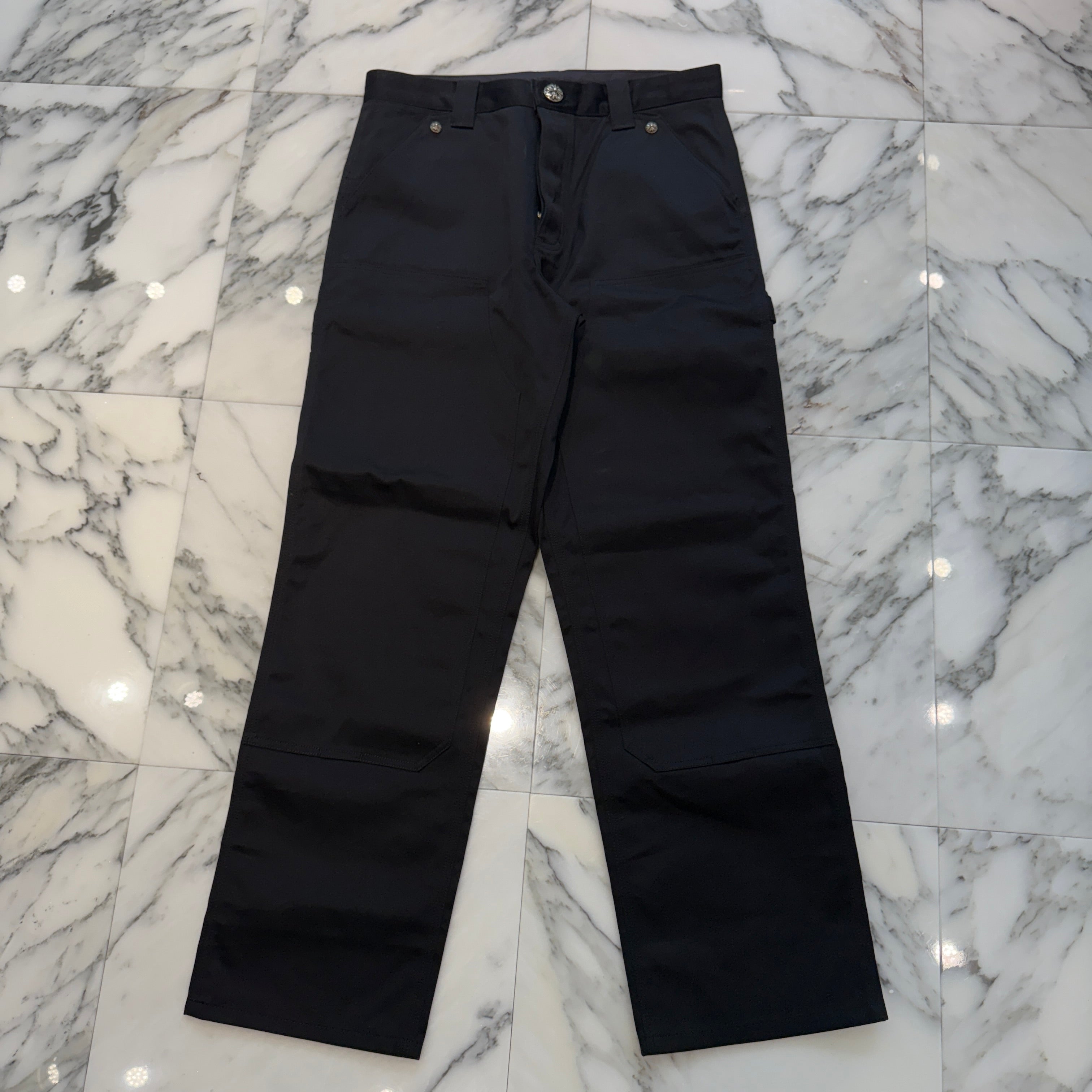 クロムハーツ CARPENTER CNVS BLK サイズ 32 CHROME HEARTS Carpenter Cross Ball Button Denim Pants Size