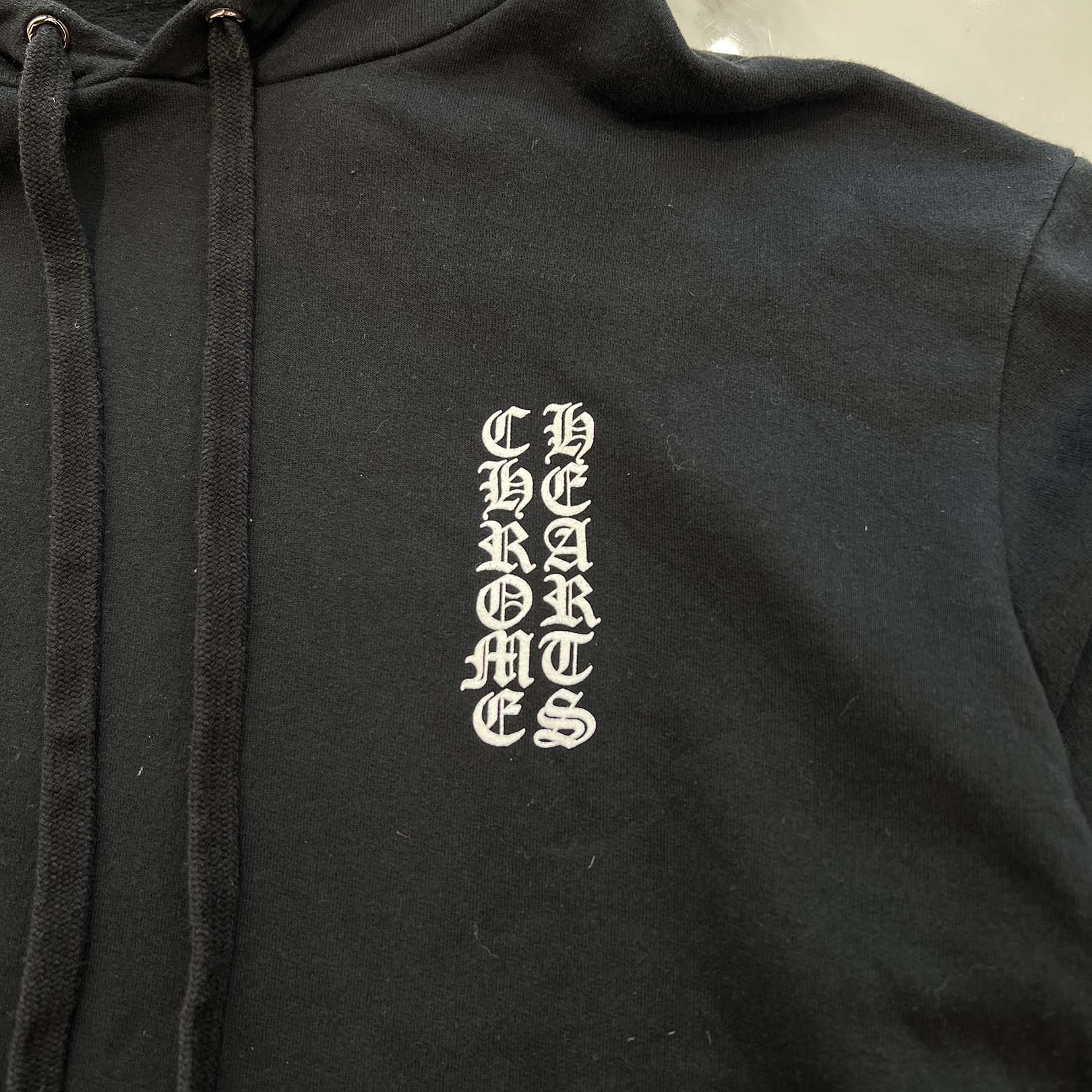 CHROME HEARTS Vertical Logo Pullover Hoodie Size M クロムハーツ ヴァーティカルロゴ プルオーバーフーディー サイズM
