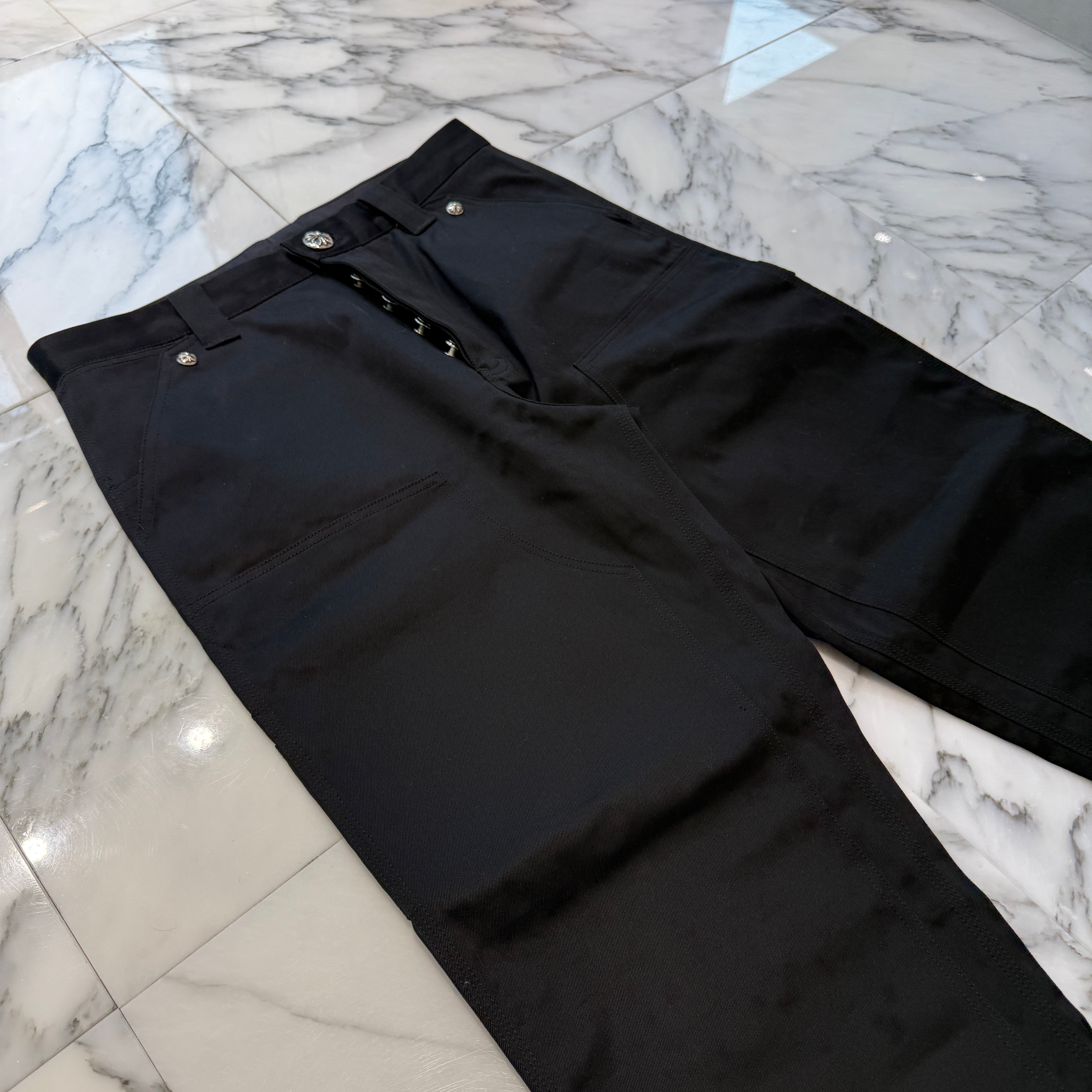 CHROME HEARTS Carpenter Cross Ball Button Denim Pants Size 32 クロムハーツ カーペンター クロスボールボタン デニムパンツ サイズ32