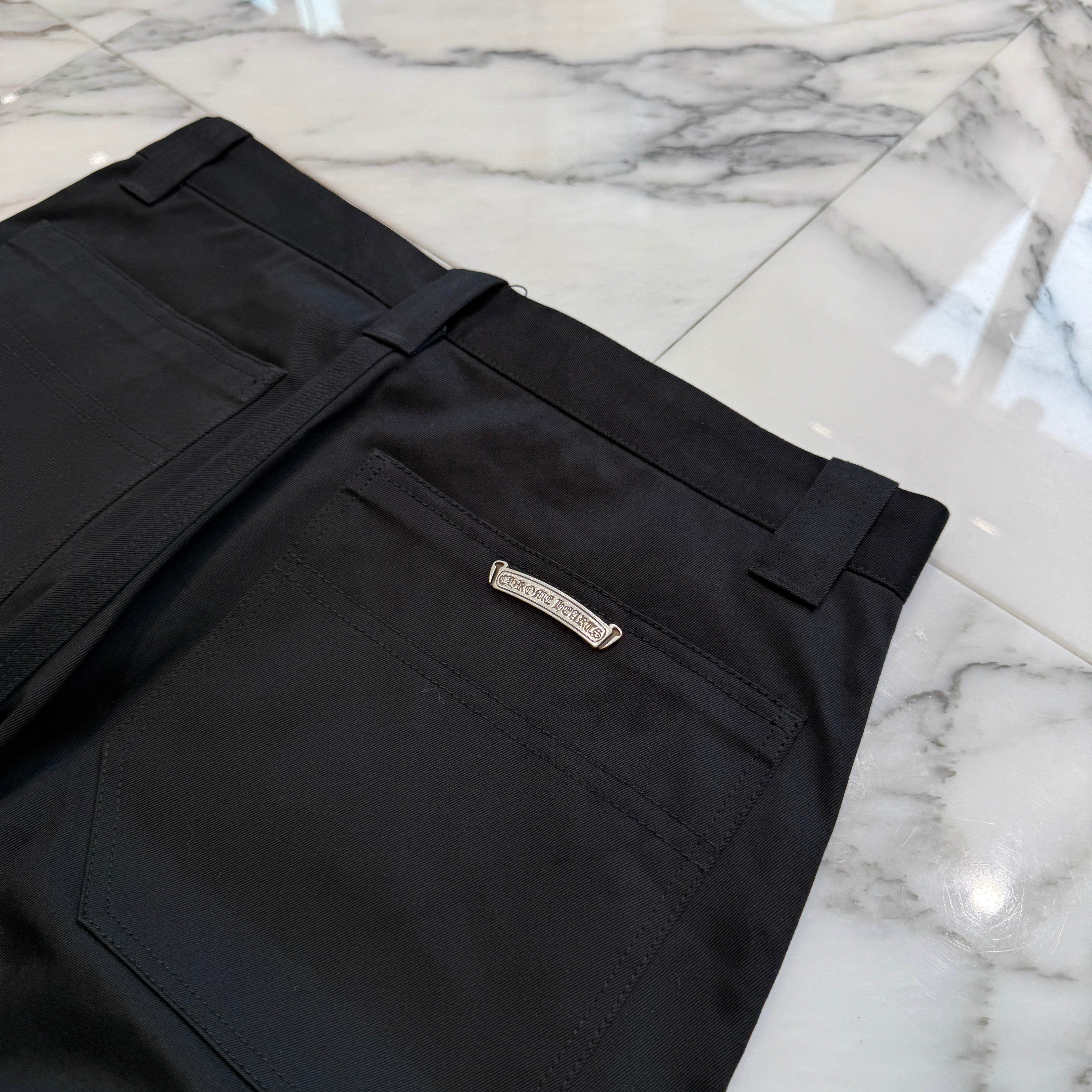 CHROME HEARTS Carpenter Cross Ball Button Denim Pants Size 32