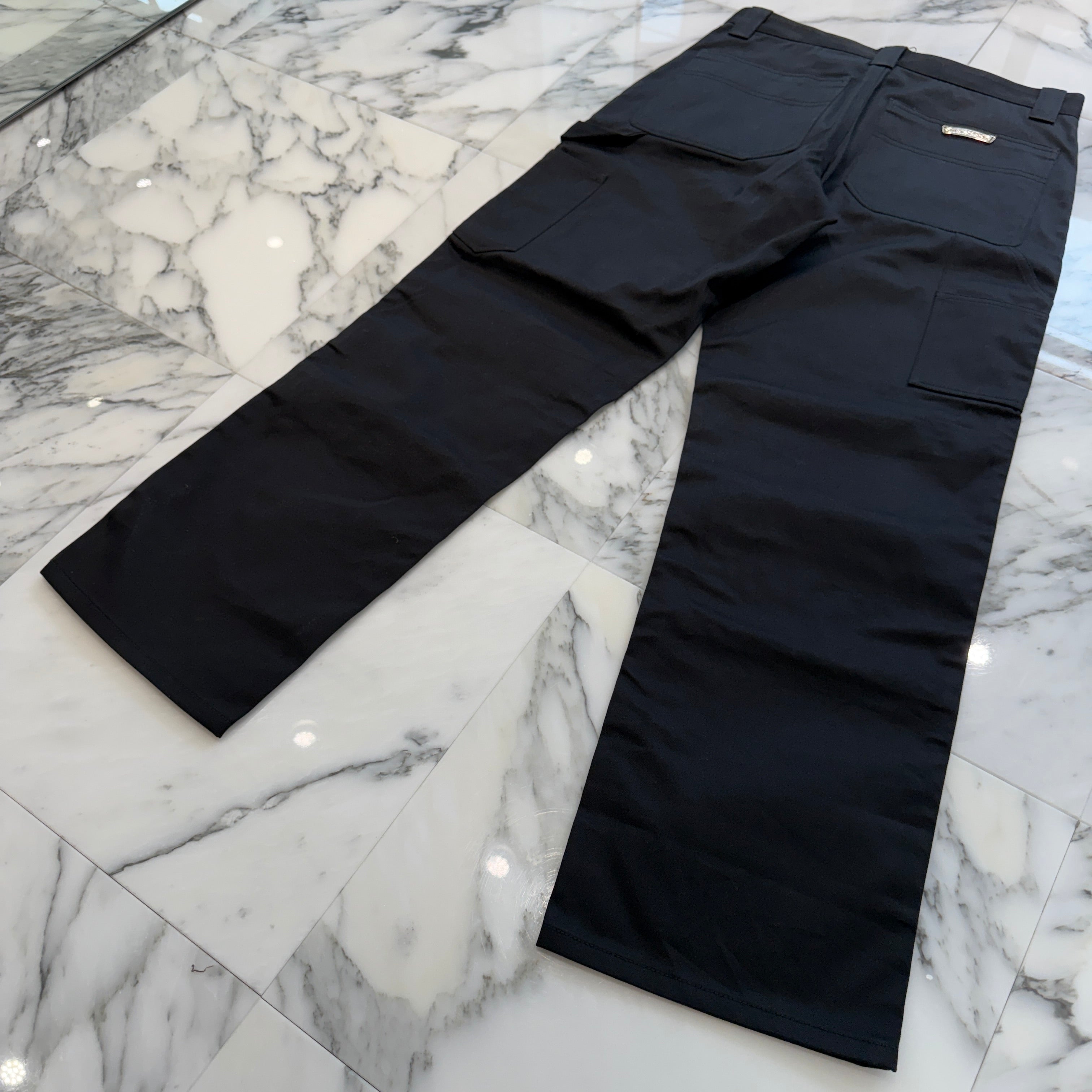 CHROME HEARTS Carpenter Cross Ball Button Denim Pants Size