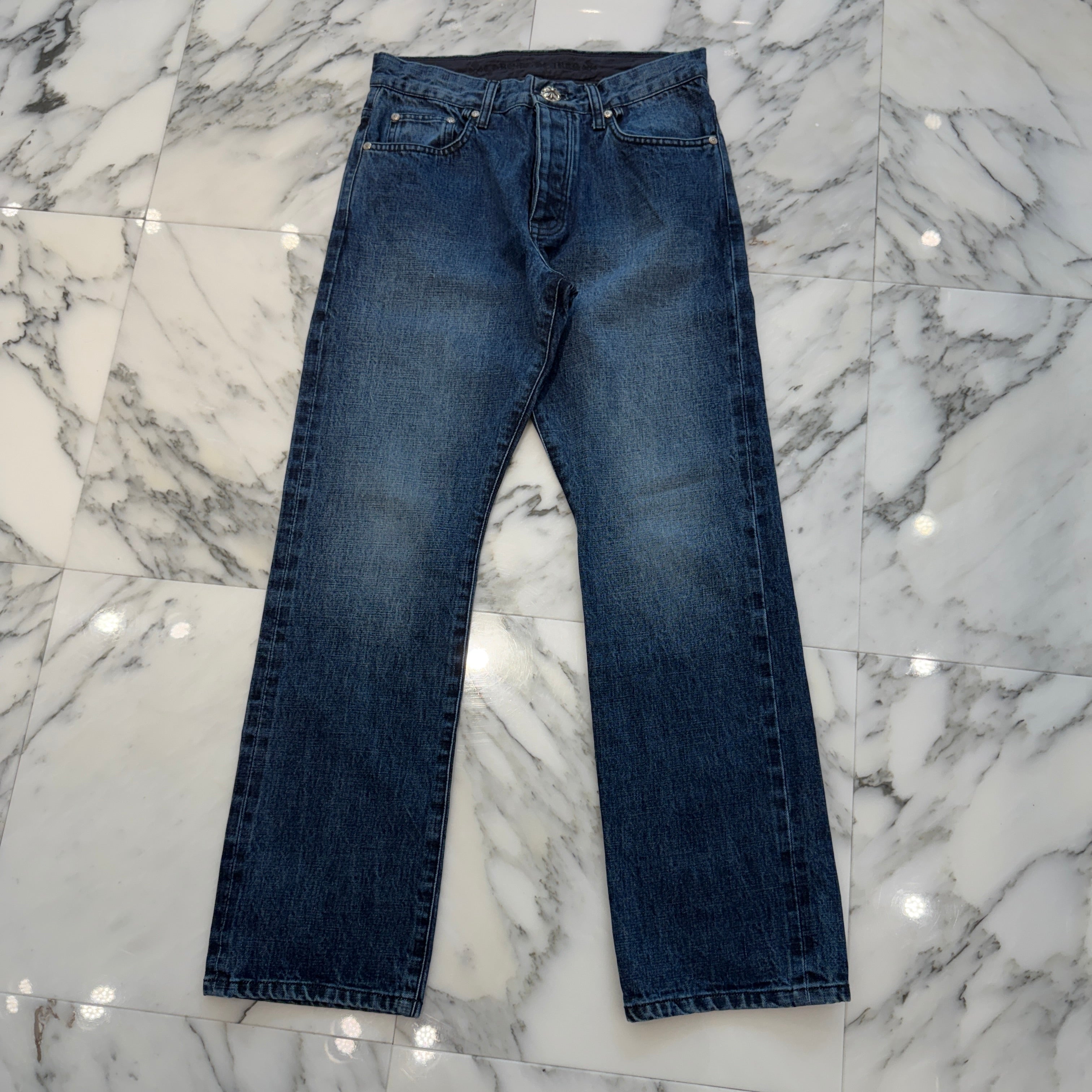 海外正規品chrome heartsクロムハーツ　クロスボールデニム　31 CHROME HEARTS Cross Ball Button Denim Pants Size 31 クロムハーツ