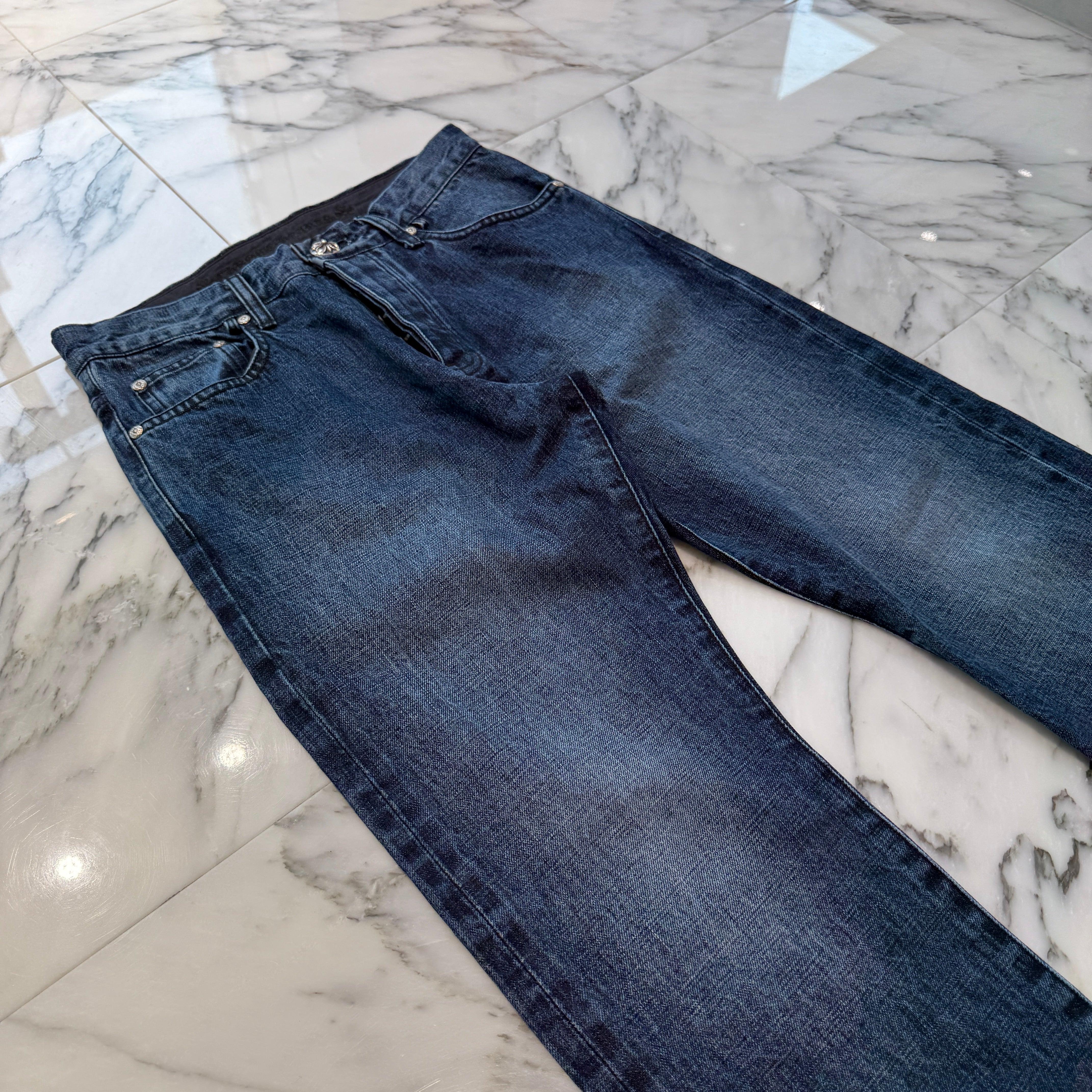 CHROME HEARTS Cross Ball Button Denim Pants Size 31 クロムハーツ クロスボールボタン デニムパンツ サイズ31