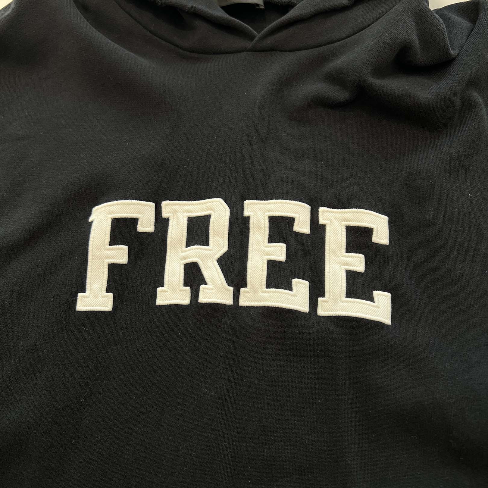 BALENCIAGA 2021AW FREE Embroidery No Rib Pullover Hoodie 661711 TKVD4 Size S バレンシアガ FREE刺繍 ノーリブ プルオーバーフーディー サイズS