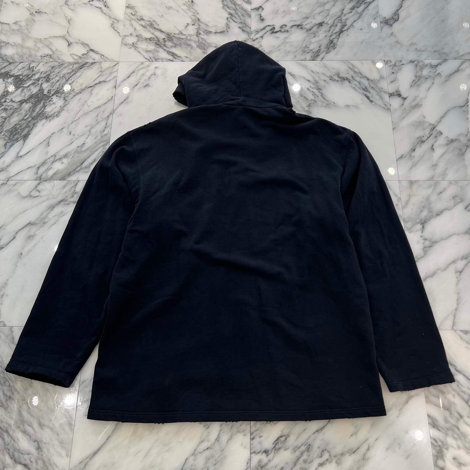 BALENCIAGA 2021AW FREE Embroidery No Rib Pullover Hoodie 661711 TKVD4 Size S バレンシアガ FREE刺繍 ノーリブ プルオーバーフーディー サイズS