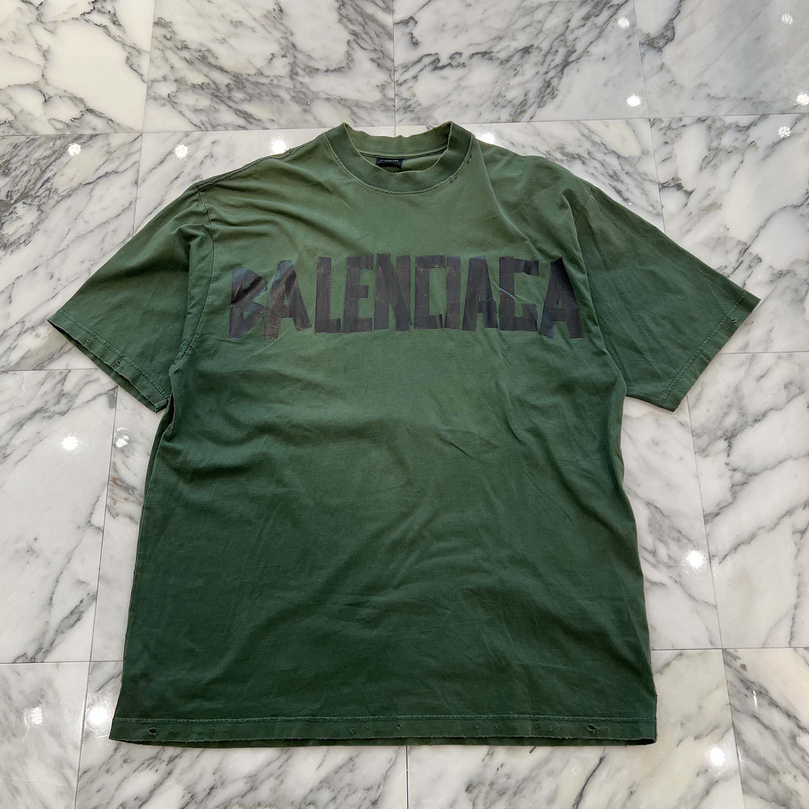 BALENCIAGA 2023SS Tape Type Logo Print Tee 739784 TQVQ3 Size XXL バレンシアガ テープタイプ ロゴ プリントTシャツ サイズXXL