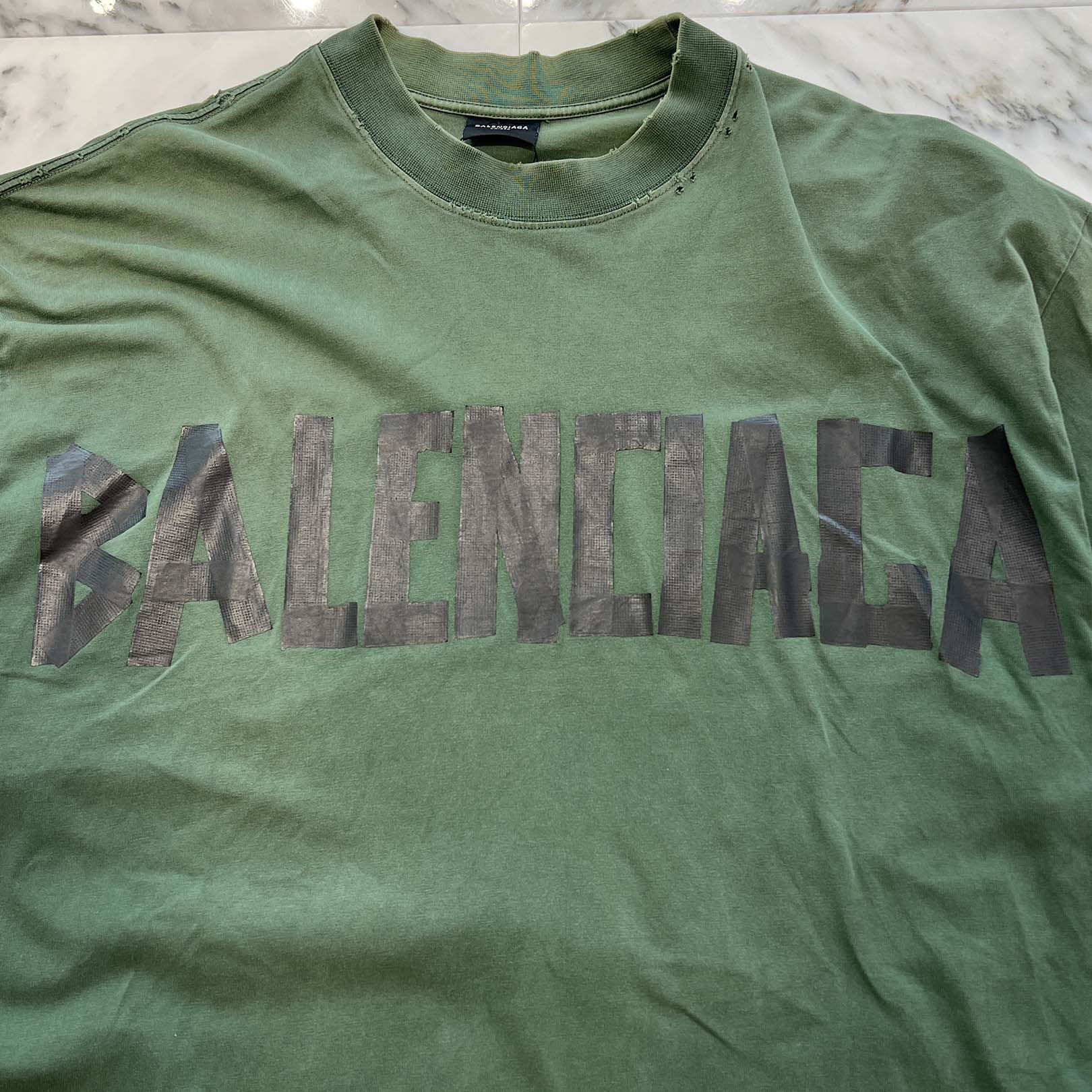 BALENCIAGA 2023SS Tape Type Logo Print Tee 739784 TQVQ3 Size XXL バレンシアガ テープタイプ ロゴ プリントTシャツ サイズXXL
