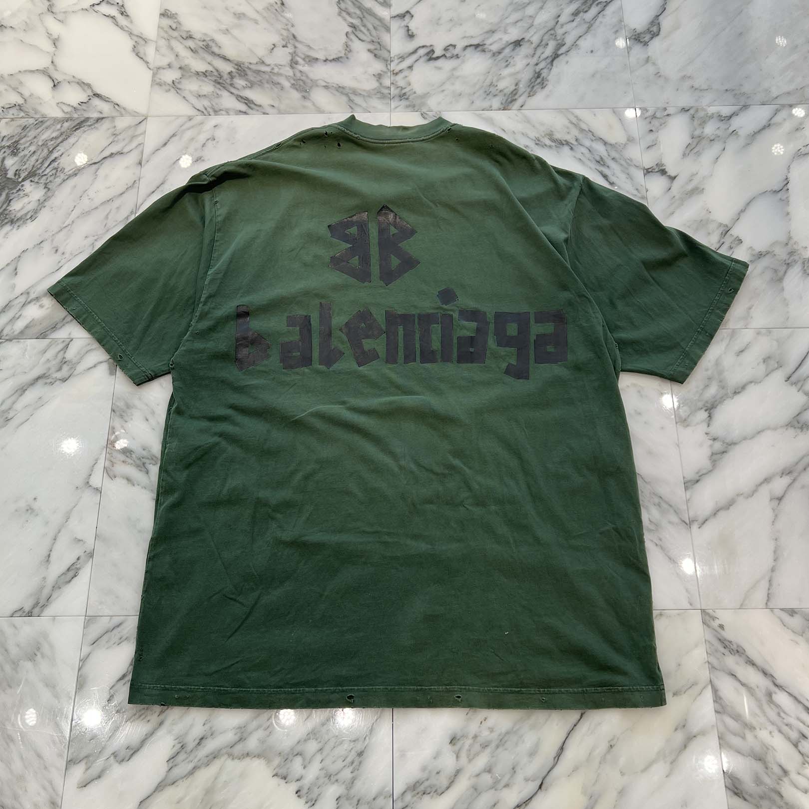 BALENCIAGA 2023SS Tape Type Logo Print Tee 739784 TQVQ3 Size XXL バレンシアガ テープタイプ ロゴ プリントTシャツ サイズXXL