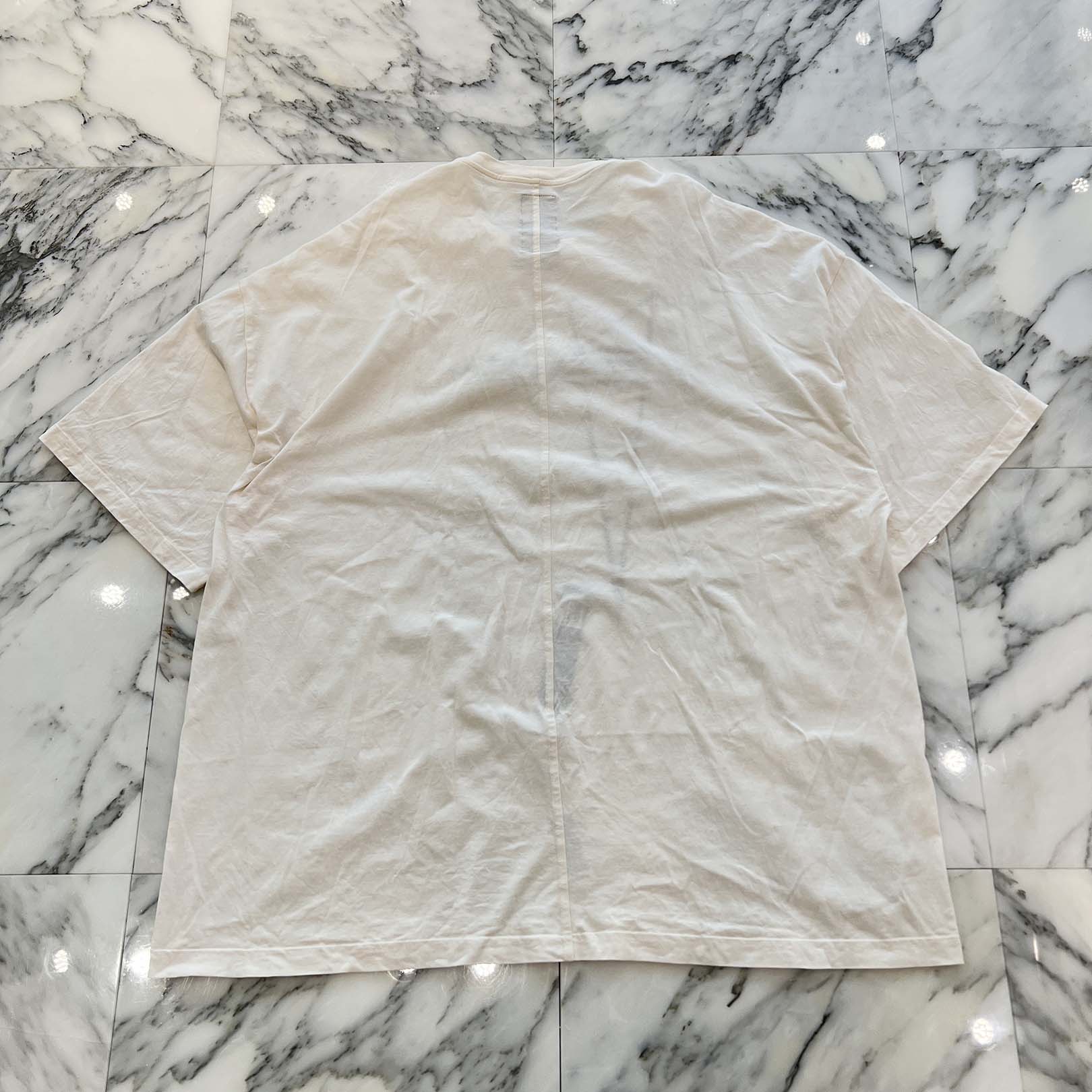 Rick Owens × Champion 2023SS Logo embroidered Tommy Tee CM02C9229-CHJEG Size L リックオウエンス × チャンピオン ロゴ刺繡トミーTシャツ サイズL