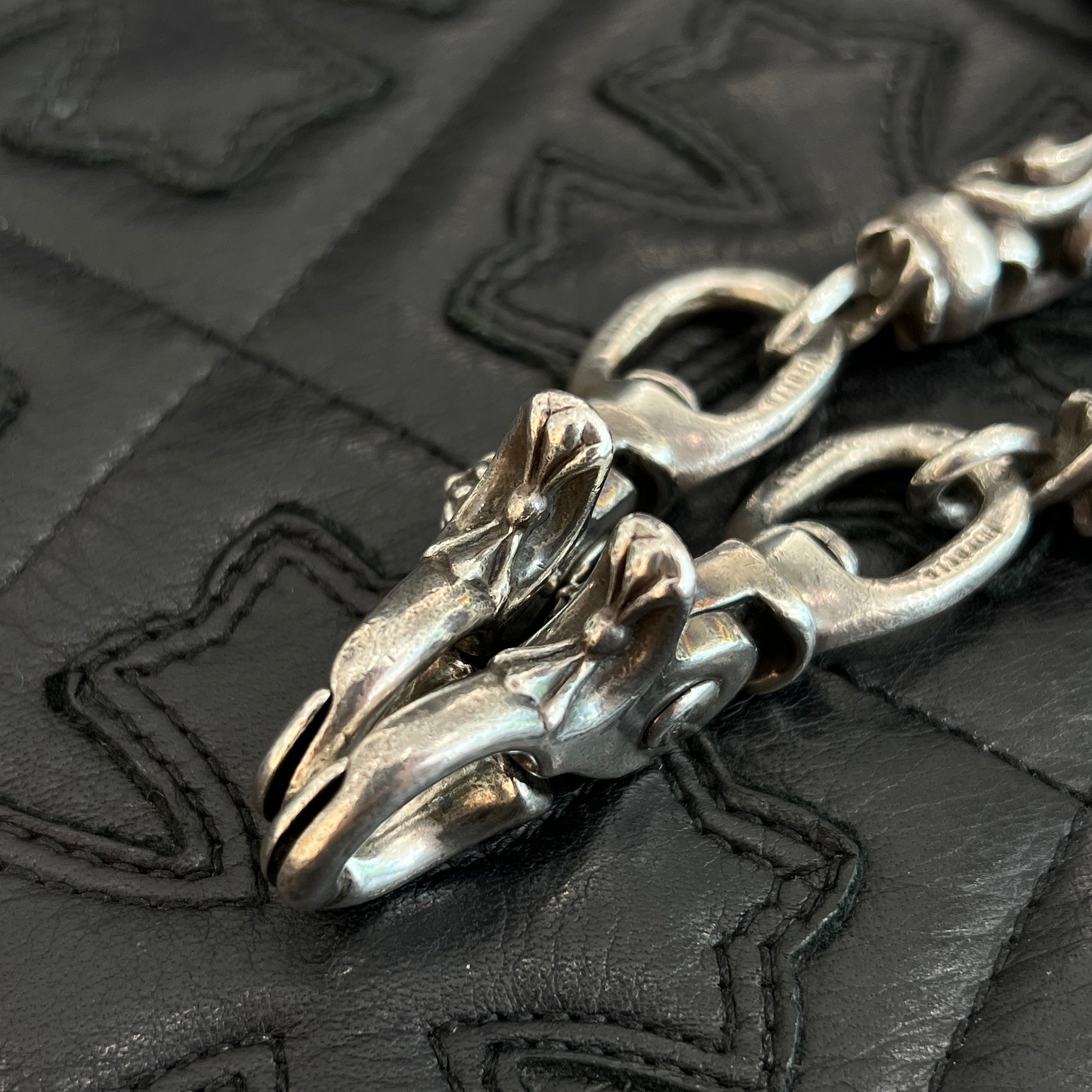 CHROME HEARTS 2 CLIP CELTIC ROLLER Wallet Chain Size 9 LINKS クロムハーツ 2クリップ ケルティックローラー ウォレットチェーン サイズ 9リンク