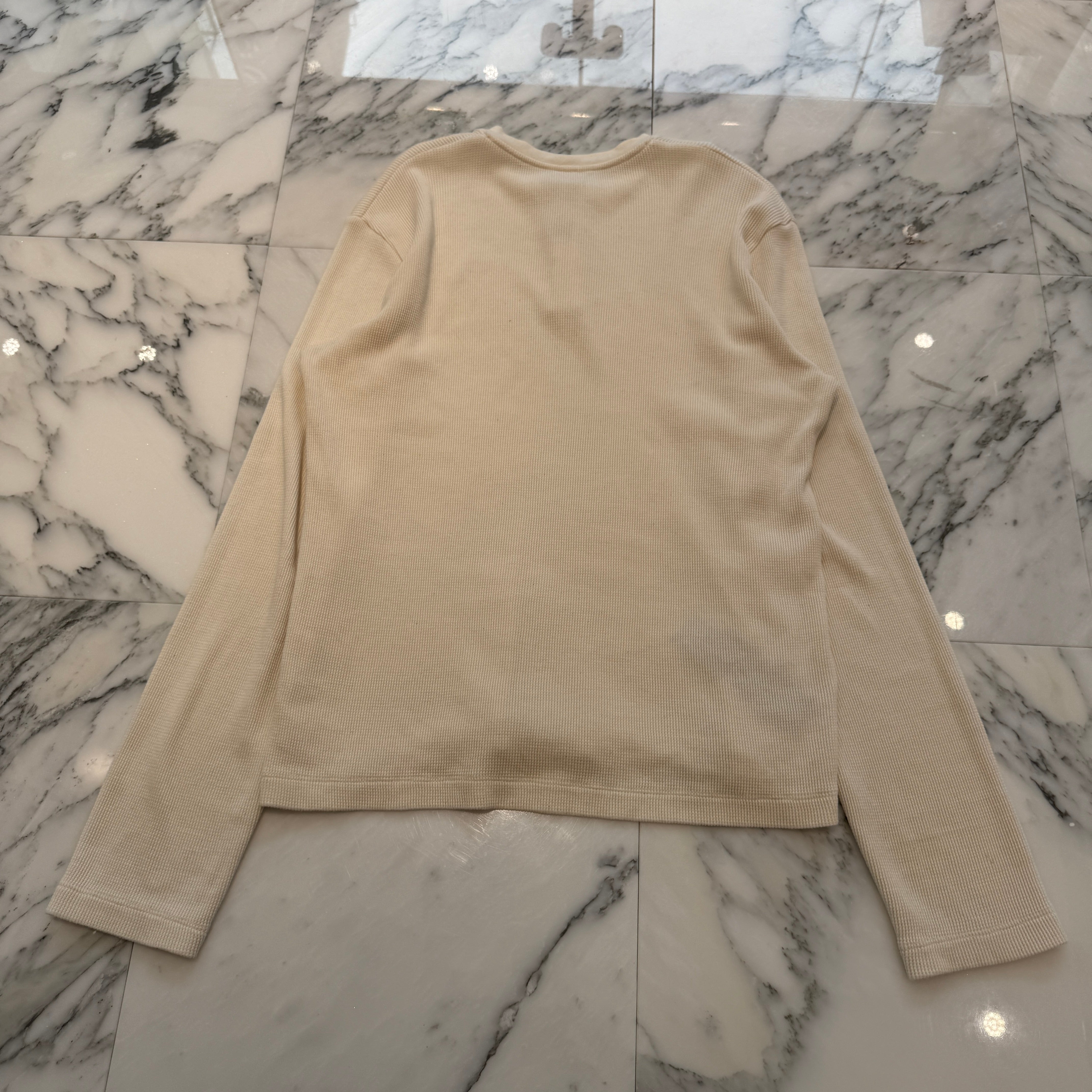 CHROME HEARTS Y NOT CH Embroidery Henry Neck Long Sleeve Tee Size