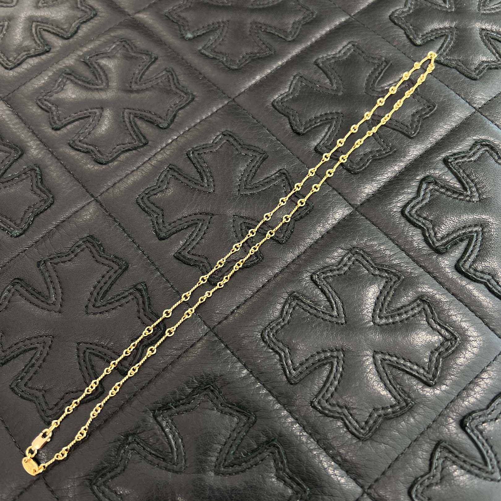 CHROME HEARTS 22K Twist Chain Necklace Size 18 Inch クロムハーツ 22K ツイストチェーン ネックレス サイズ18インチ