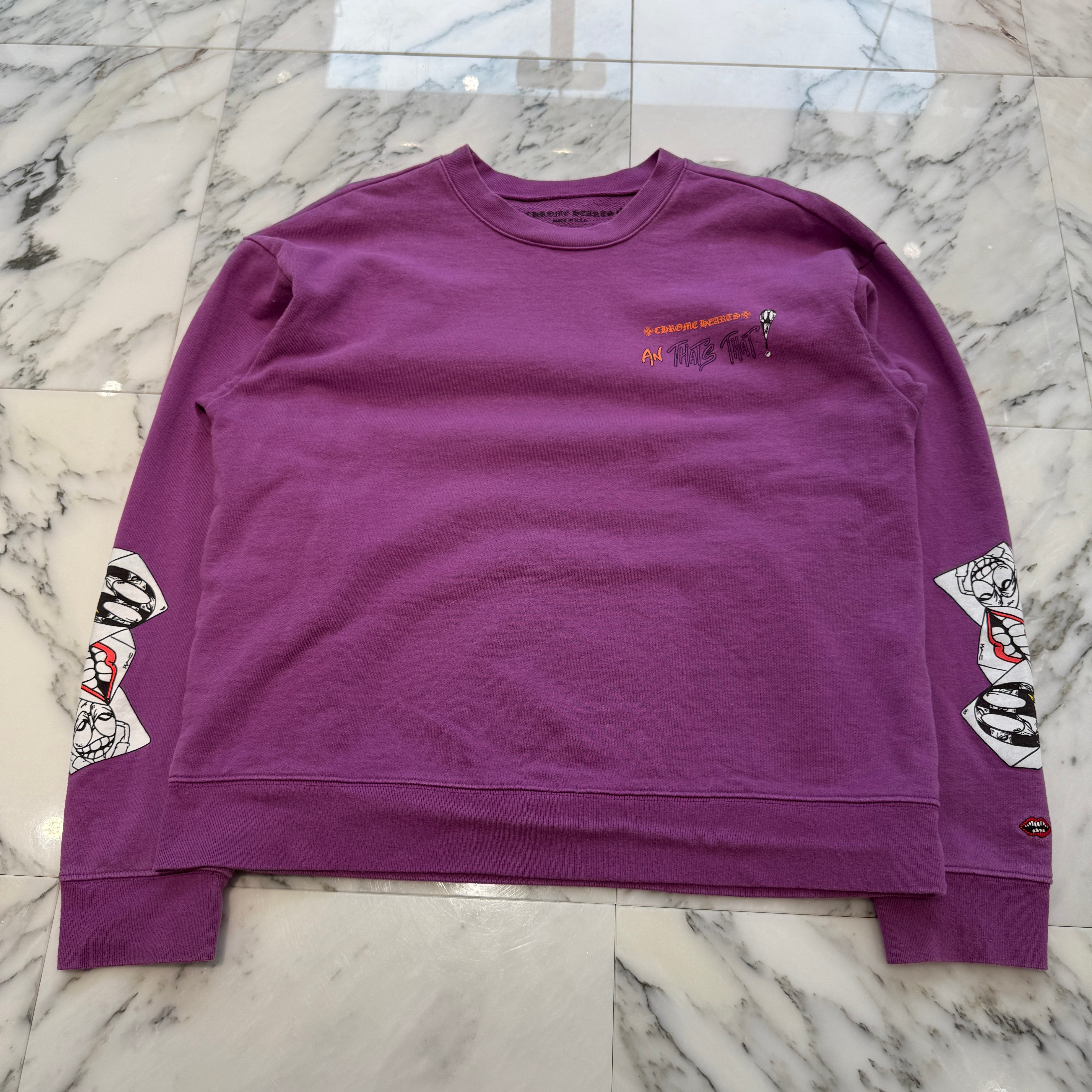 CHROME HEARTS × MATTY BOY 2024AW "I WANT MORE NOT LESS" Crew Neck Sweat Shirt Size L クロムハーツ × マッティボーイ "アイウォントモアノットレス" クルーネックスウェットシャツ サイズL