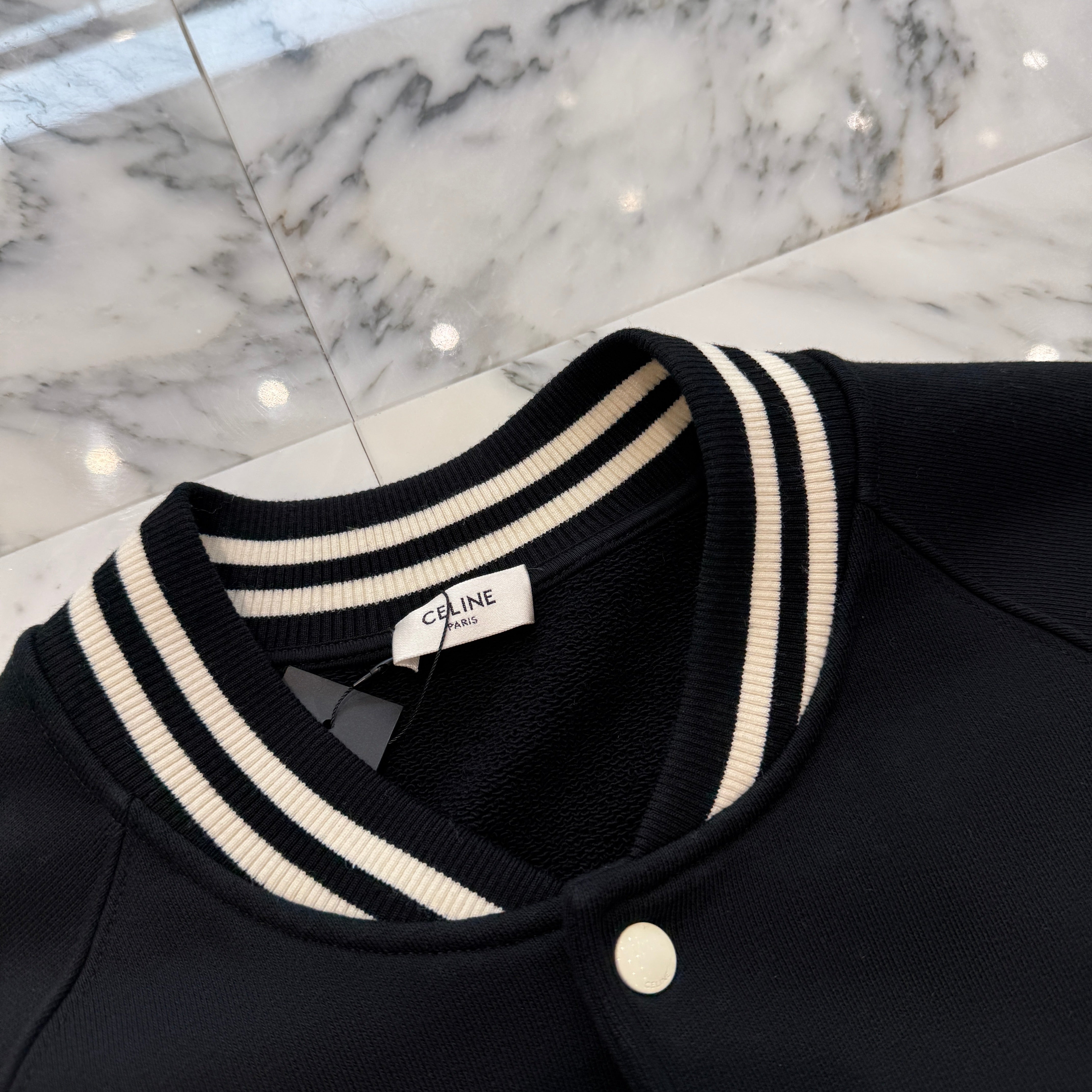 CELINE 2022AW Collge Teddy Jacket 2Y29D345F.38AW Size XL セリーヌ カレッジ テディジャケット サイズXL