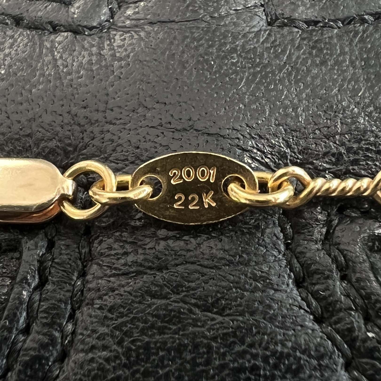 CHROME HEARTS 22K Twist Chain Necklace Size 18 Inch クロムハーツ 22K ツイストチェーン ネックレス サイズ18インチ