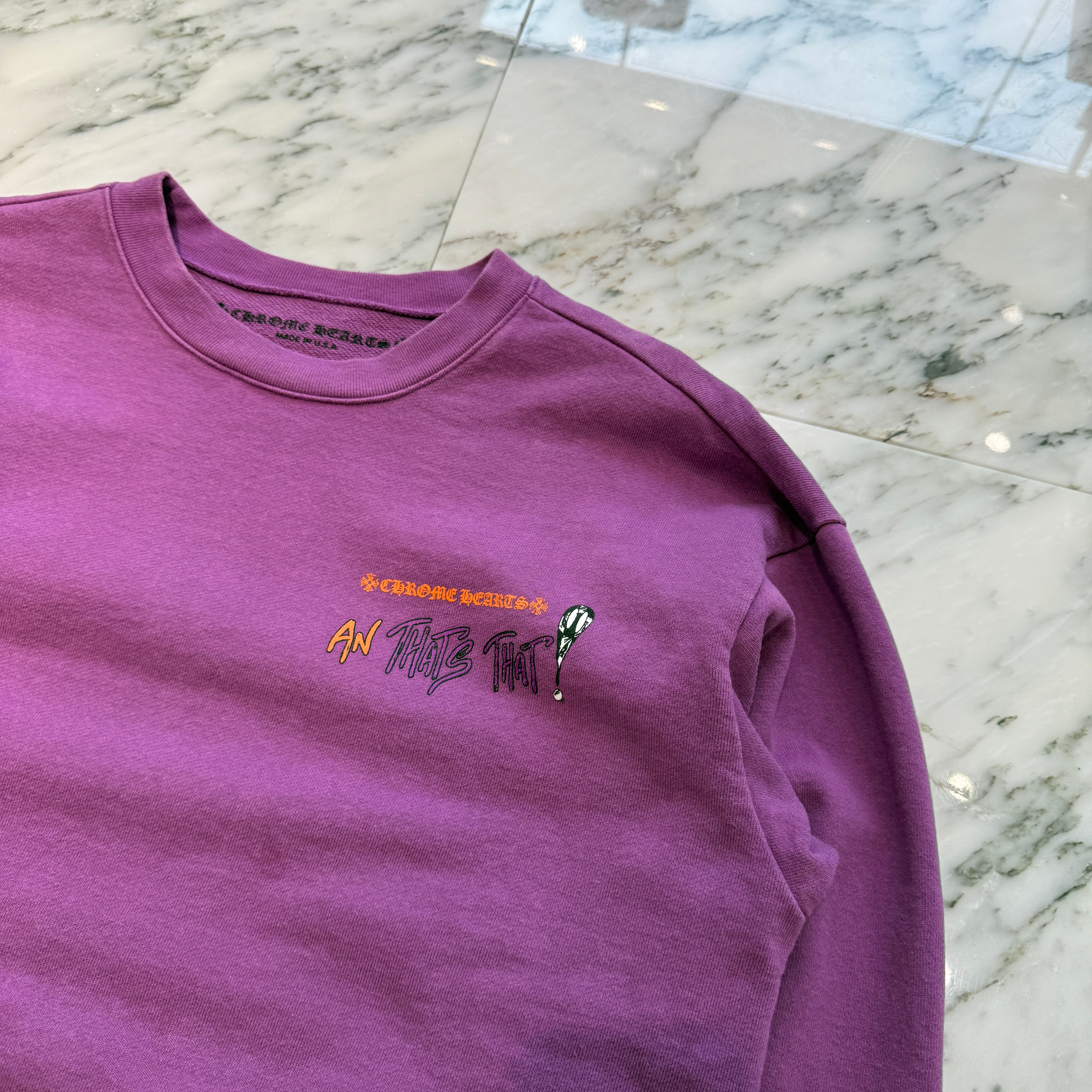 CHROME HEARTS × MATTY BOY 2024AW "I WANT MORE NOT LESS" Crew Neck Sweat Shirt Size L クロムハーツ × マッティボーイ "アイウォントモアノットレス" クルーネックスウェットシャツ サイズL