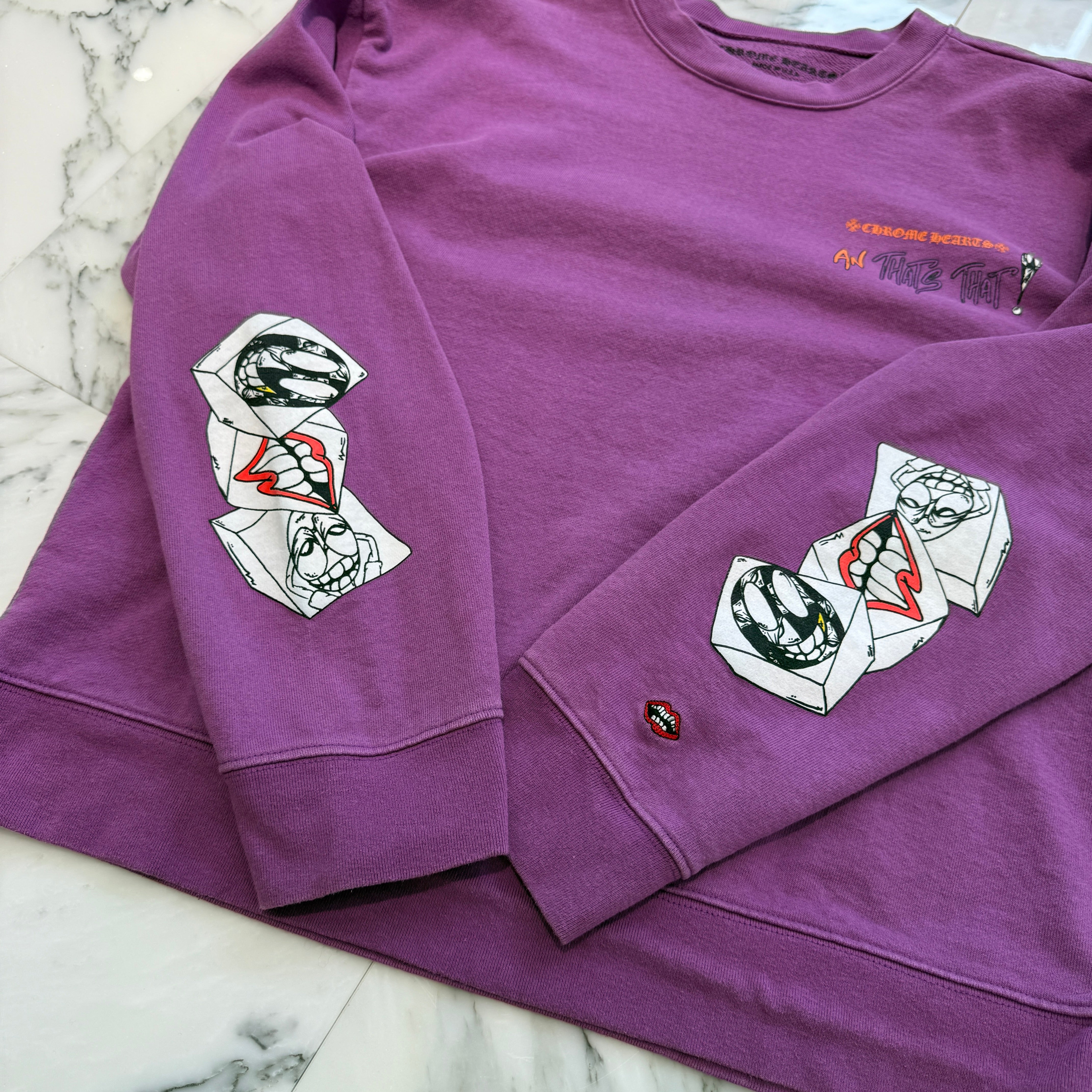 CHROME HEARTS × MATTY BOY 2024AW "I WANT MORE NOT LESS" Crew Neck Sweat Shirt Size L クロムハーツ × マッティボーイ "アイウォントモアノットレス" クルーネックスウェットシャツ サイズL